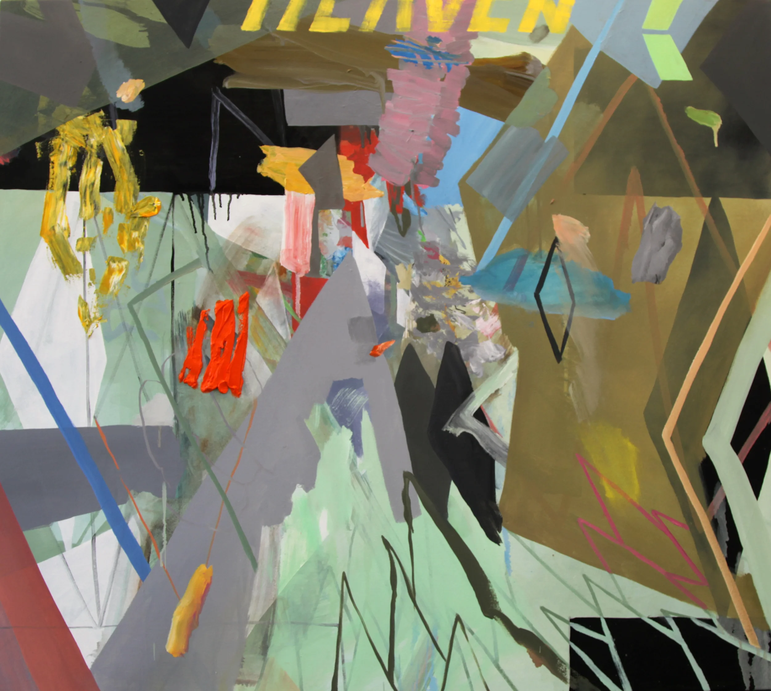 Trying to Figure Out Where All This is Headed. 2012. Oil on canvas. 36 x 40."