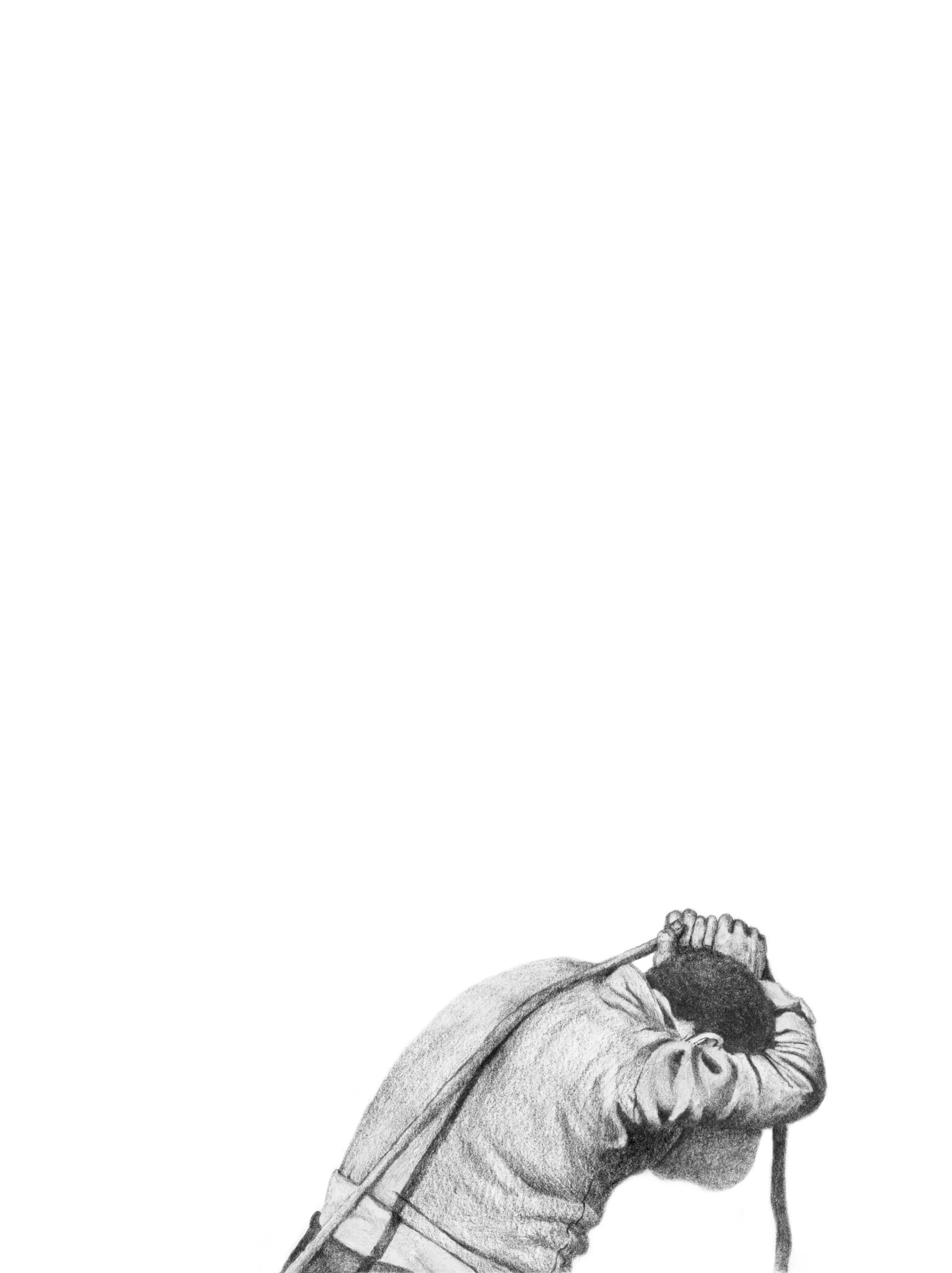 Neighbors (The Hoist). 2008. Graphite on paper. 9 x 6.75."