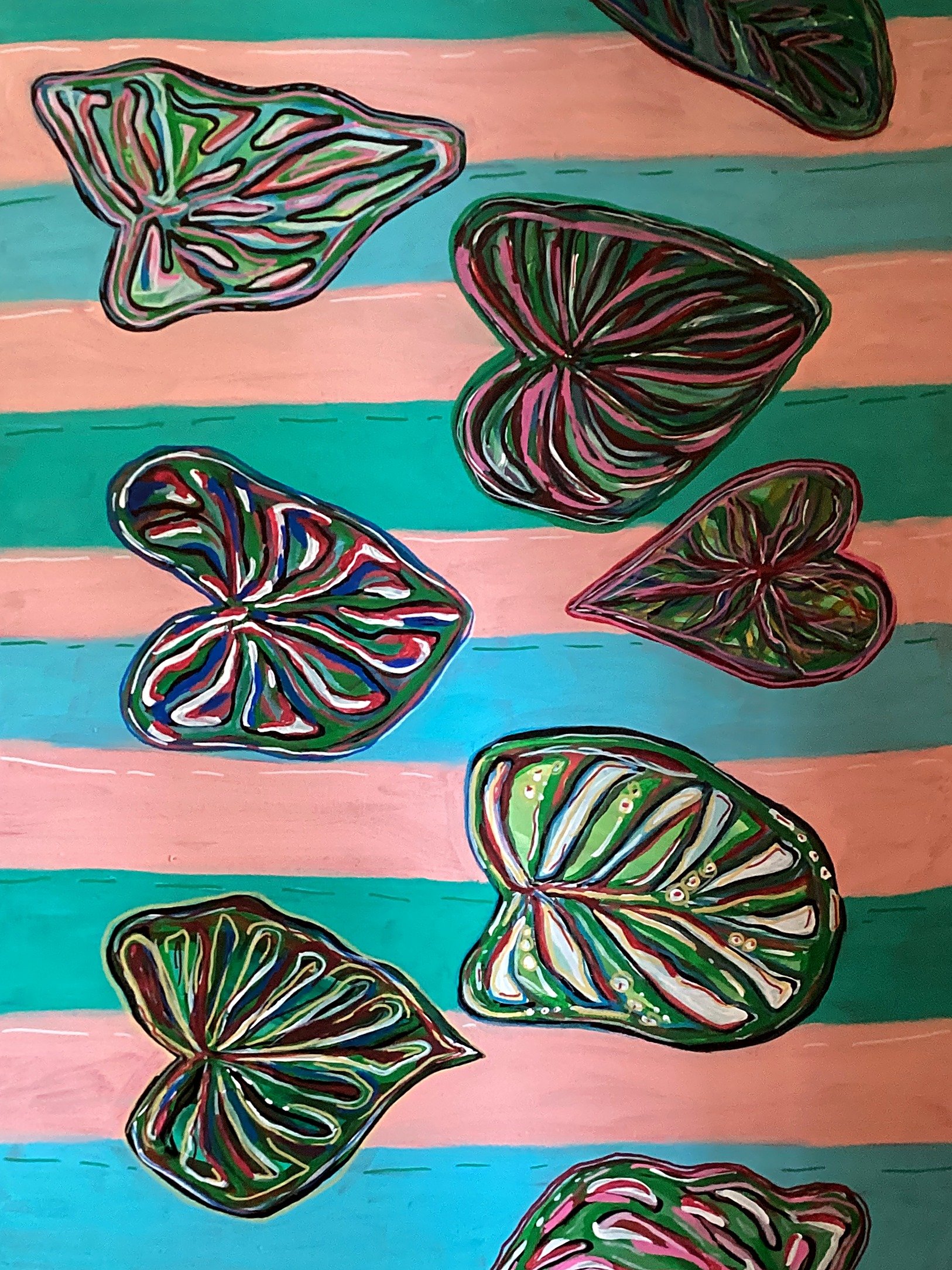 0138_Heart-Leaves-Pink-Aqua-Stripes_48x36in.jpg