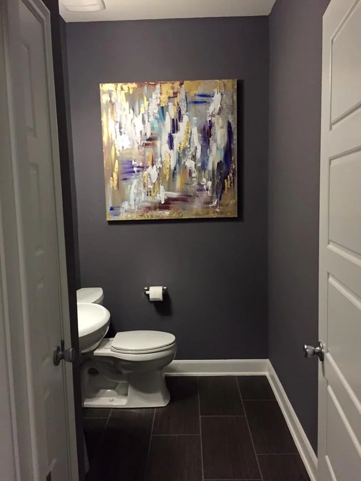 Guest Bathroom Customer 36x36 Abstract