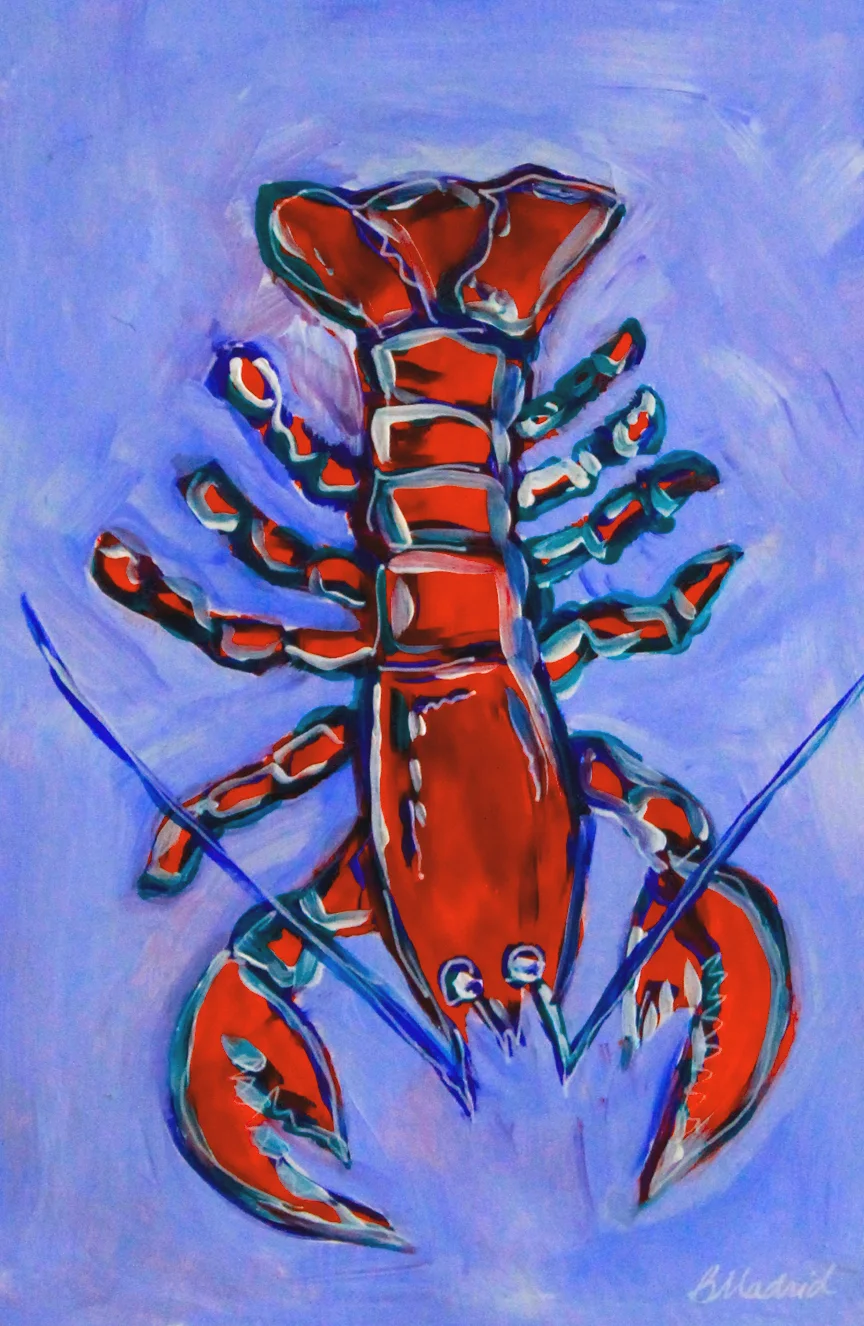 BJM_woodcanvas_8x10_redlobster_blue2.jpg