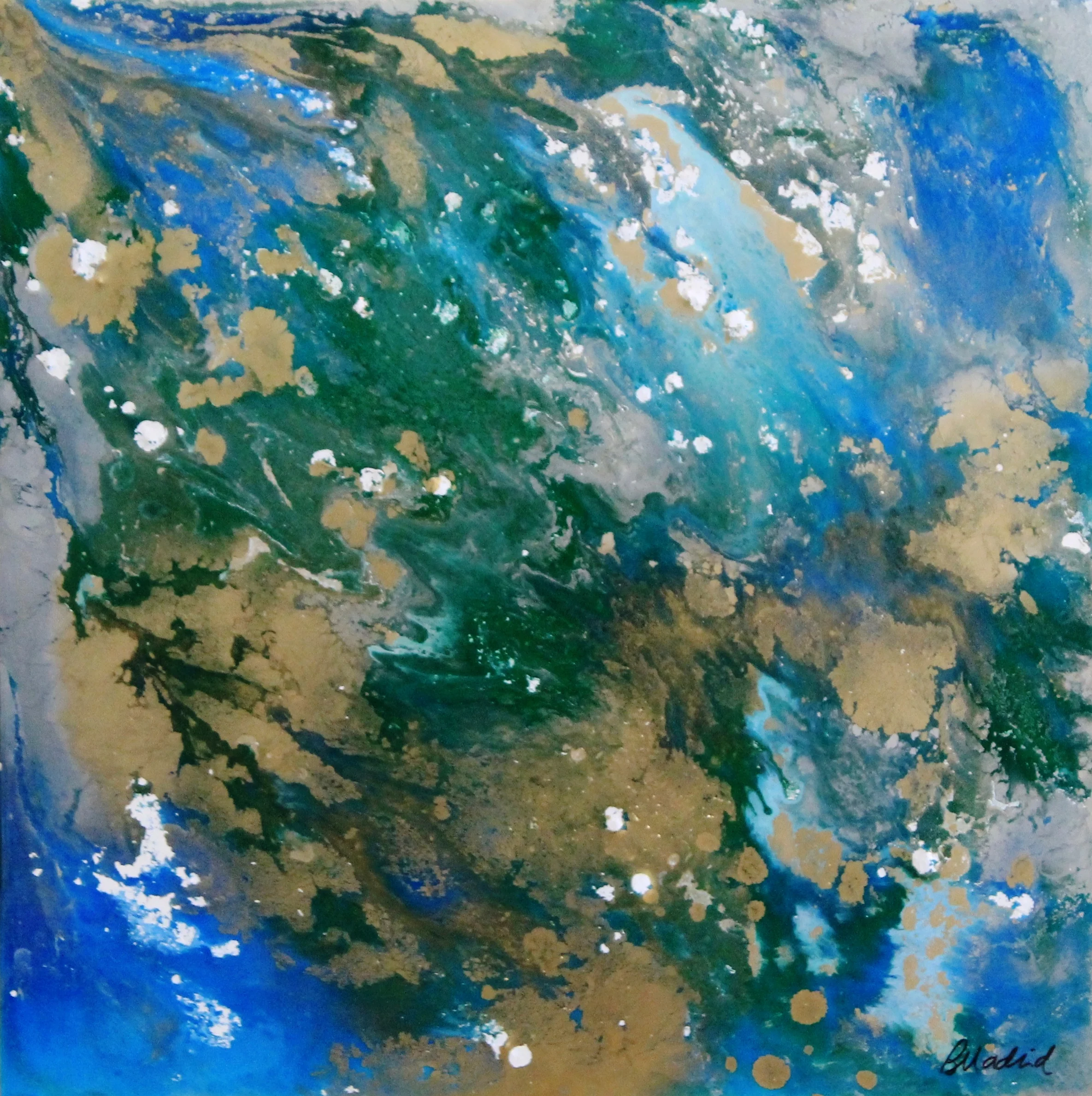 Astrological Wonder | 18" x 18" on wooden canvas