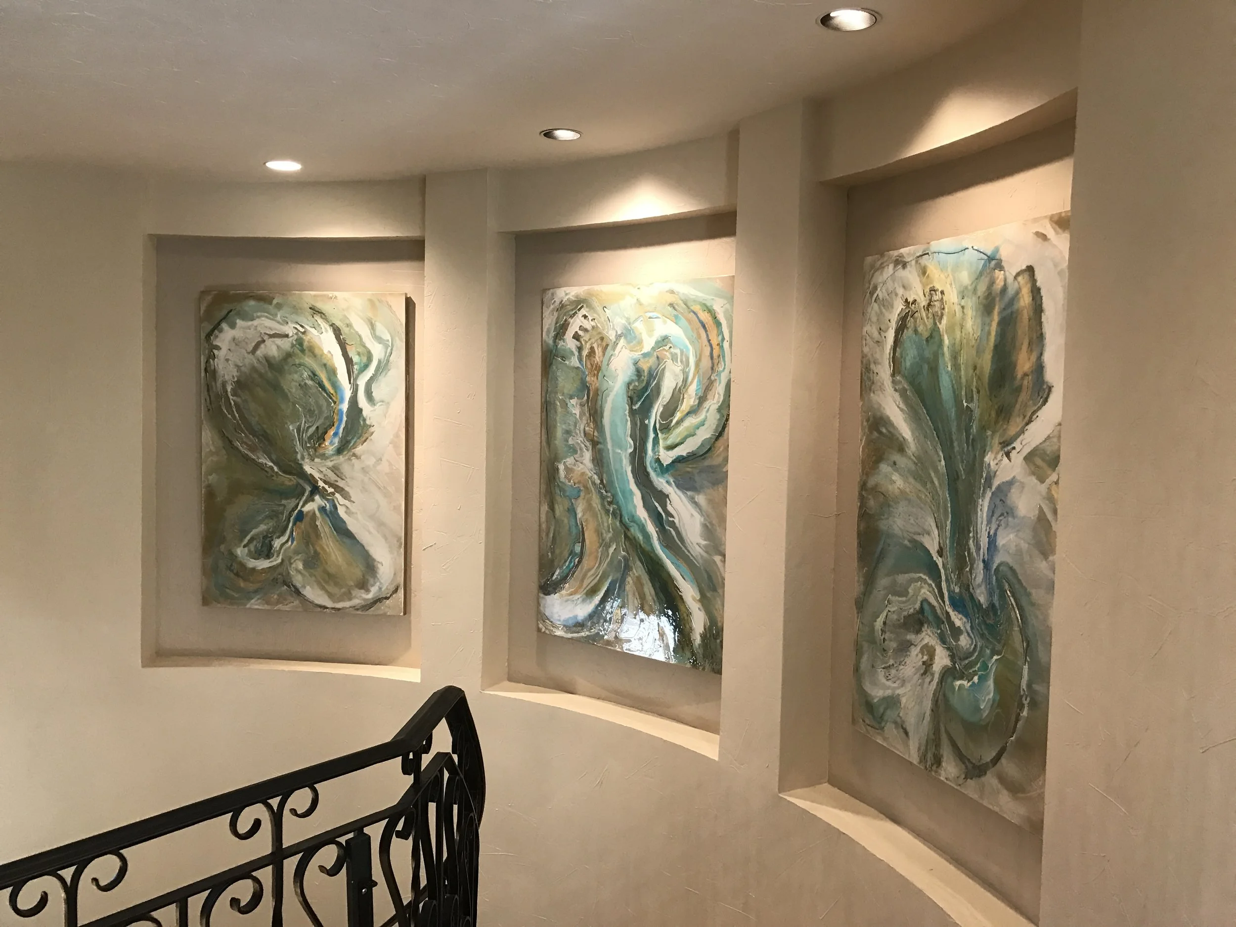 Client entryway trio of 48 x 72