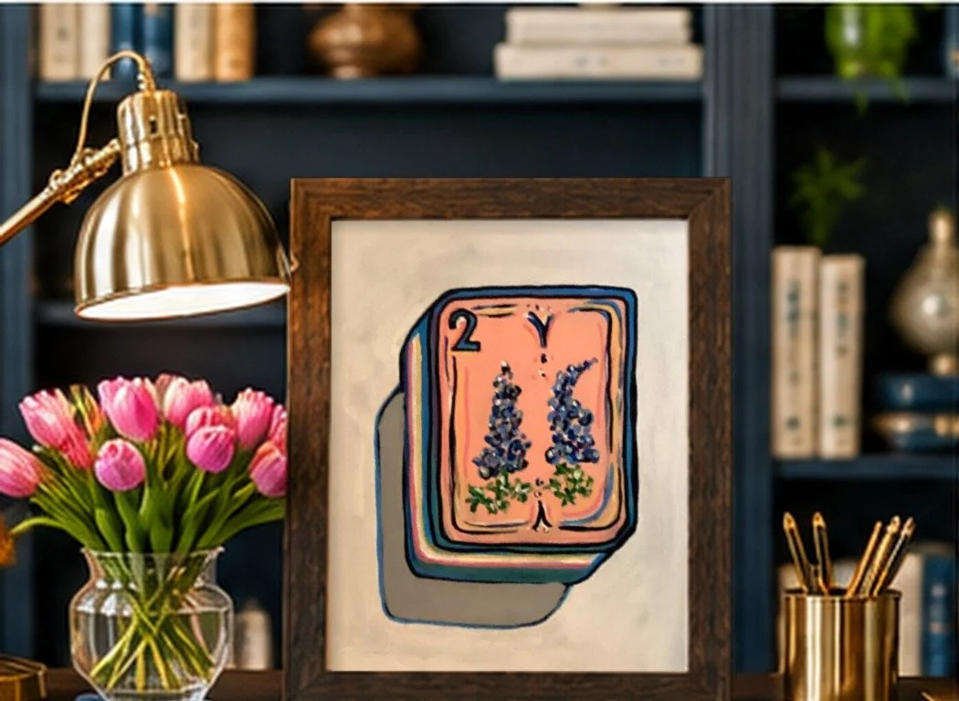 0013_Mahjong-Tile-Bluebonnets_11x14in_Office.jpg