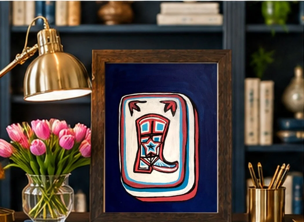 0001_Mahjong-Tile-Cowboy-Boot_12x16in_Office.jpg