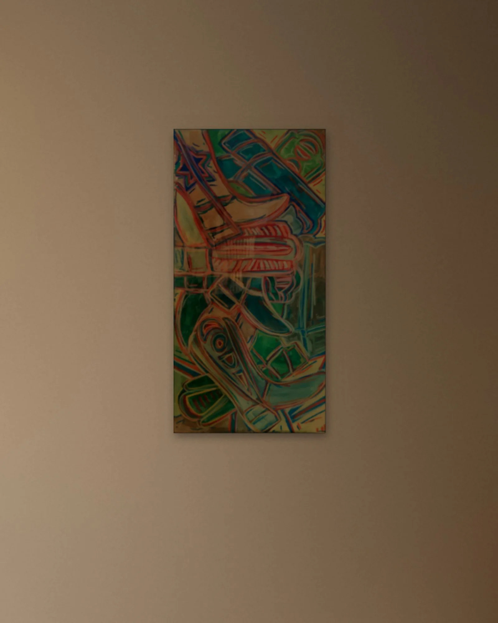 0190_Western-Boot-Abstract-Tall-Green_12x24in_Living-Room.jpg