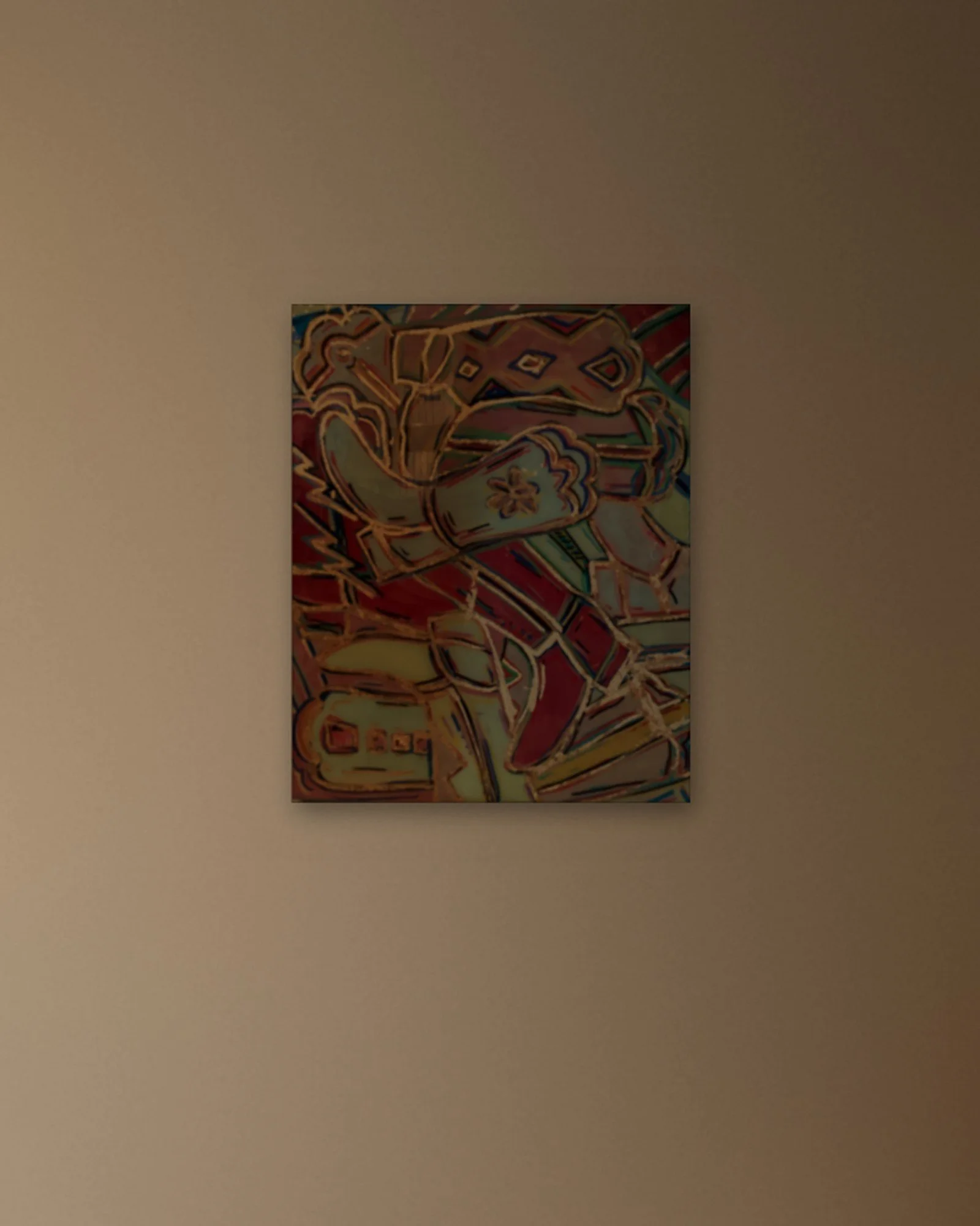 0186_Western-Boots-Abstract-Pink-Red_16x20in_Living-Room.jpg