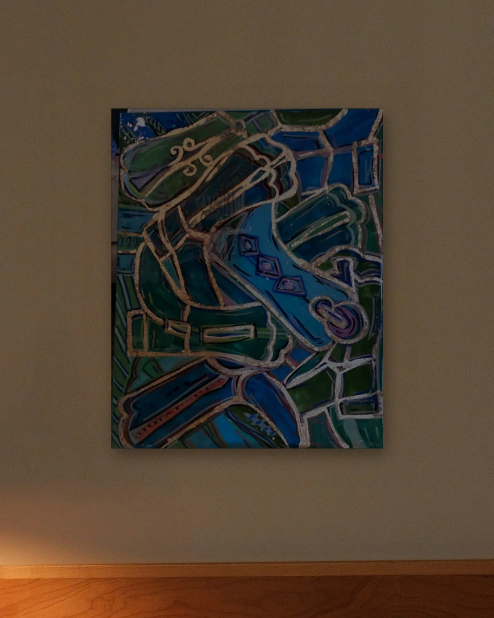 0189_Western-Boots-Abstract-Blue-Green_16x20in_Bedroom.jpg