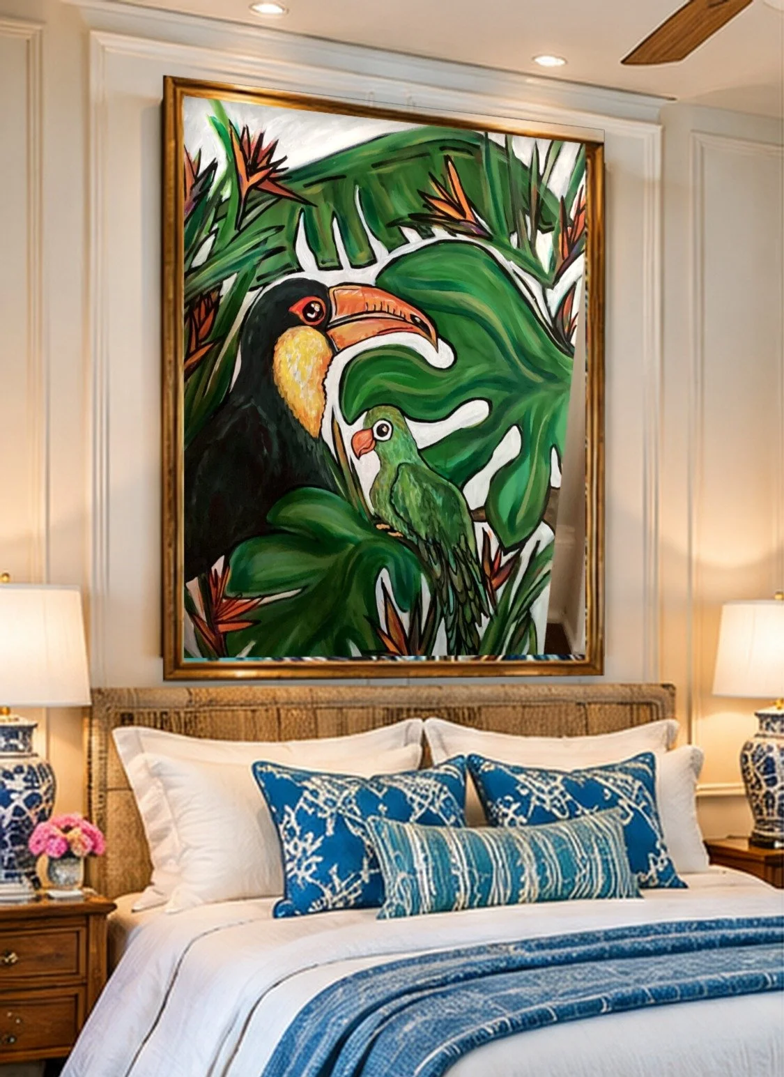 0093_Toucan-Parrot-Monstera_30x40in_Bedroom.jpg