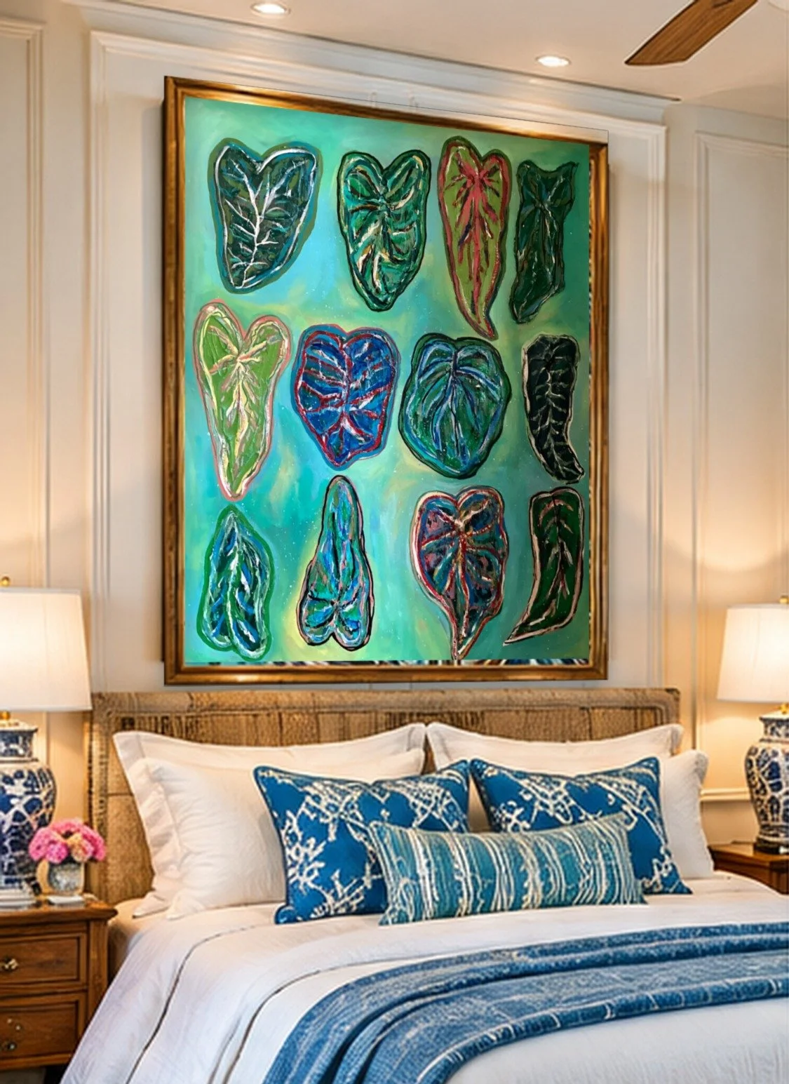 0139_Heart-Leaves-Grid-Aqua_48x36in_Bedroom.jpg