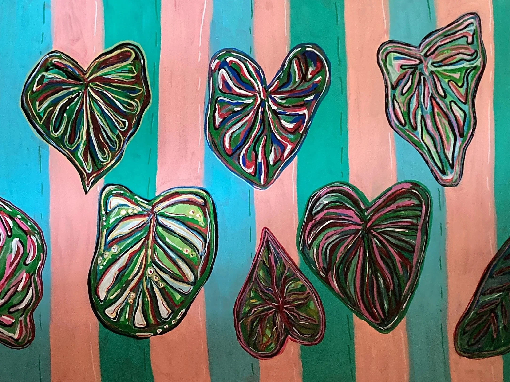 0138_Heart-Leaves-Pink-Aqua-Stripes_48x36in.jpg