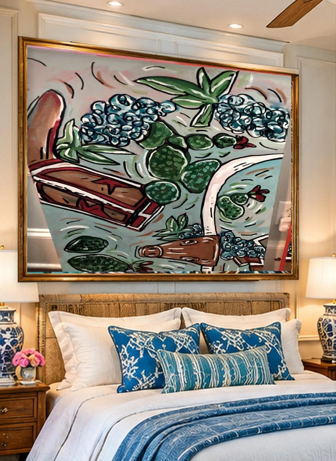 0114_Texas-Hat-Boots-Bluebonnets-Set_30x24in_A_Bedroom.jpg