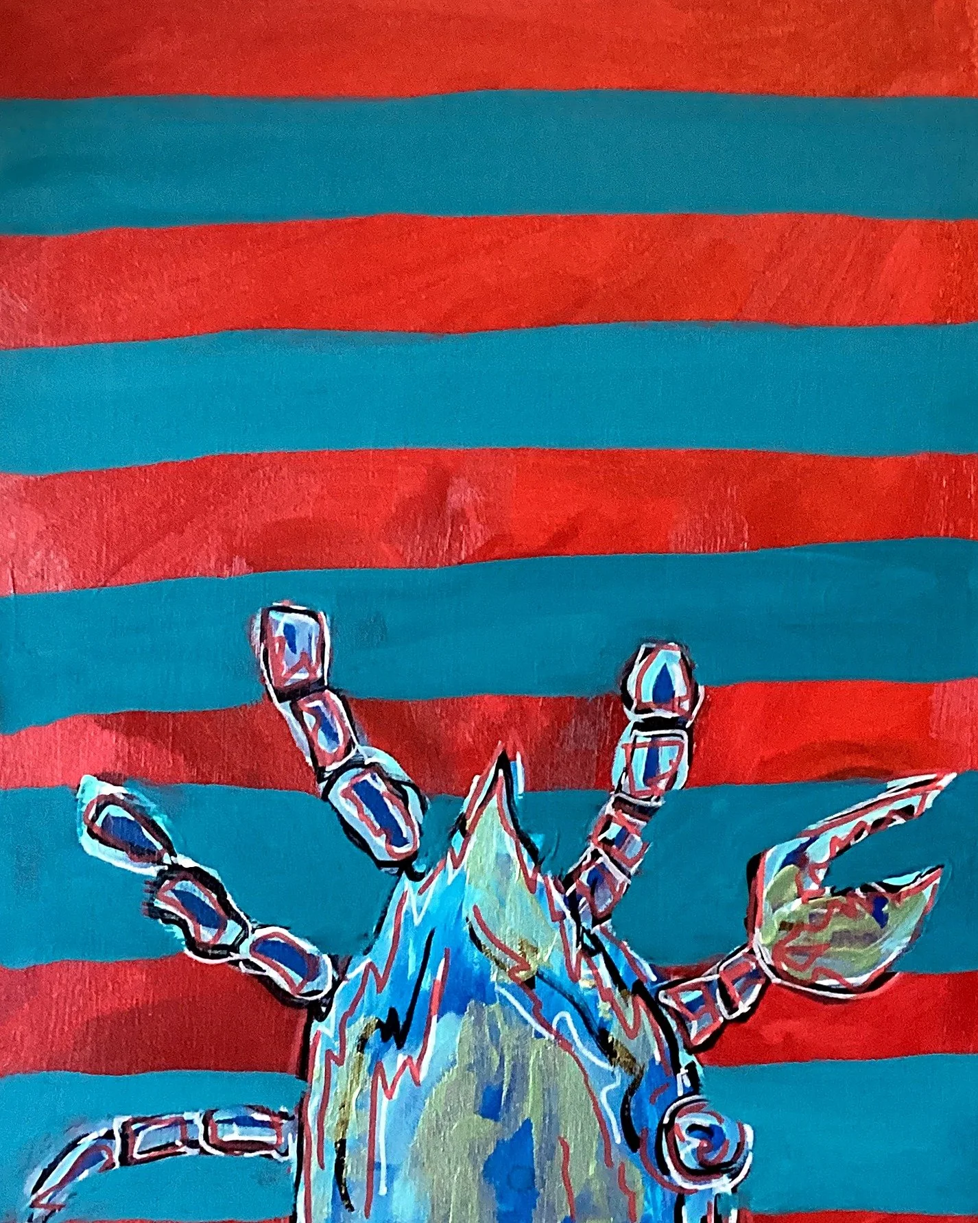 0034_Blue-Crab-Red-Teal-Stripes_16x20in.jpg