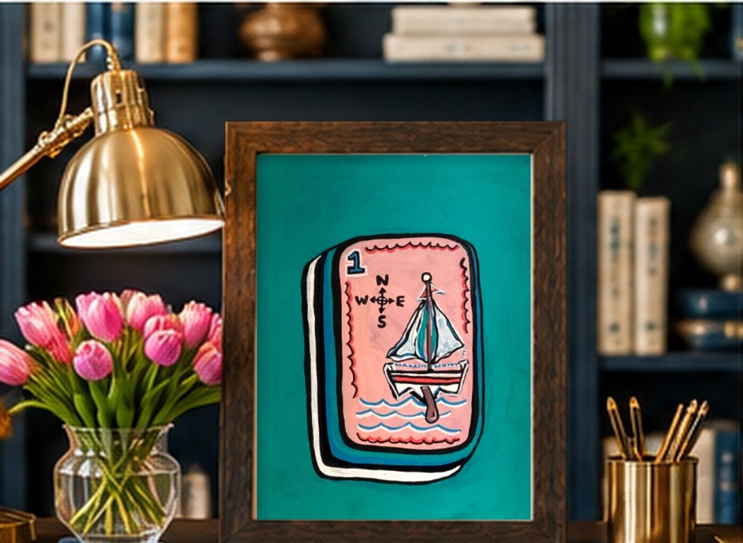 0159_Mahjong-Tile-Sailboat_12x16in_Office.jpg