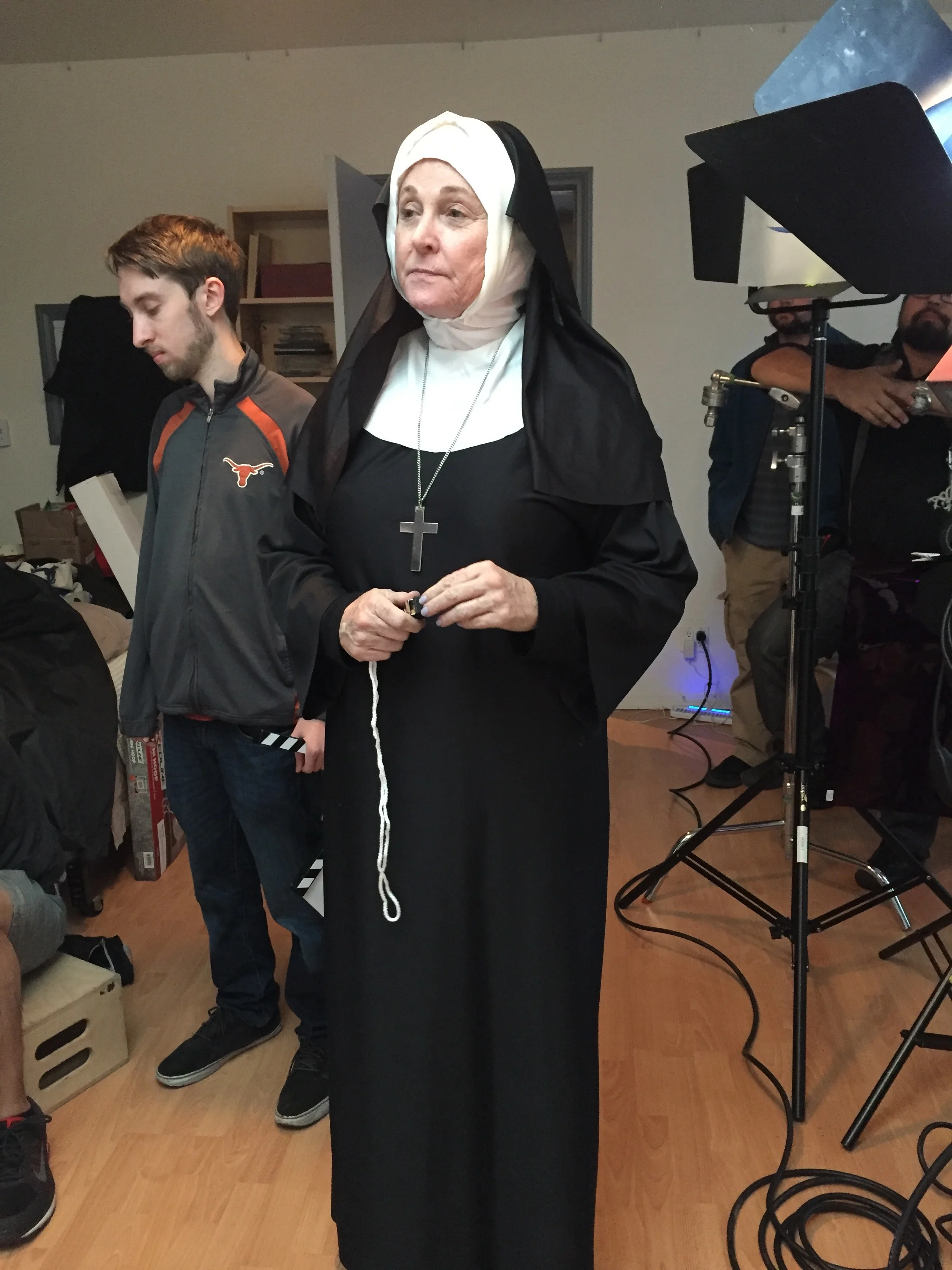 Beth Robbins as Sister Mary Scholastica. 