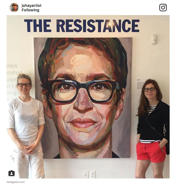 Jo Hay, Notorious RBG, Oil on canvas, 48x60"