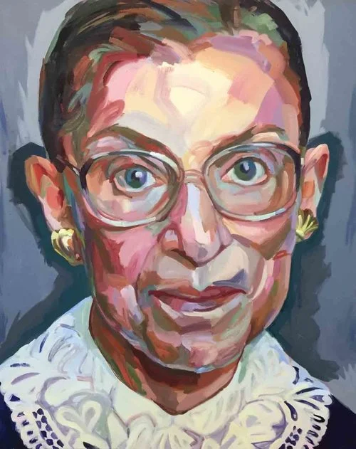 Jo Hay, Notorious RBG, Oil on canvas, 48x60"