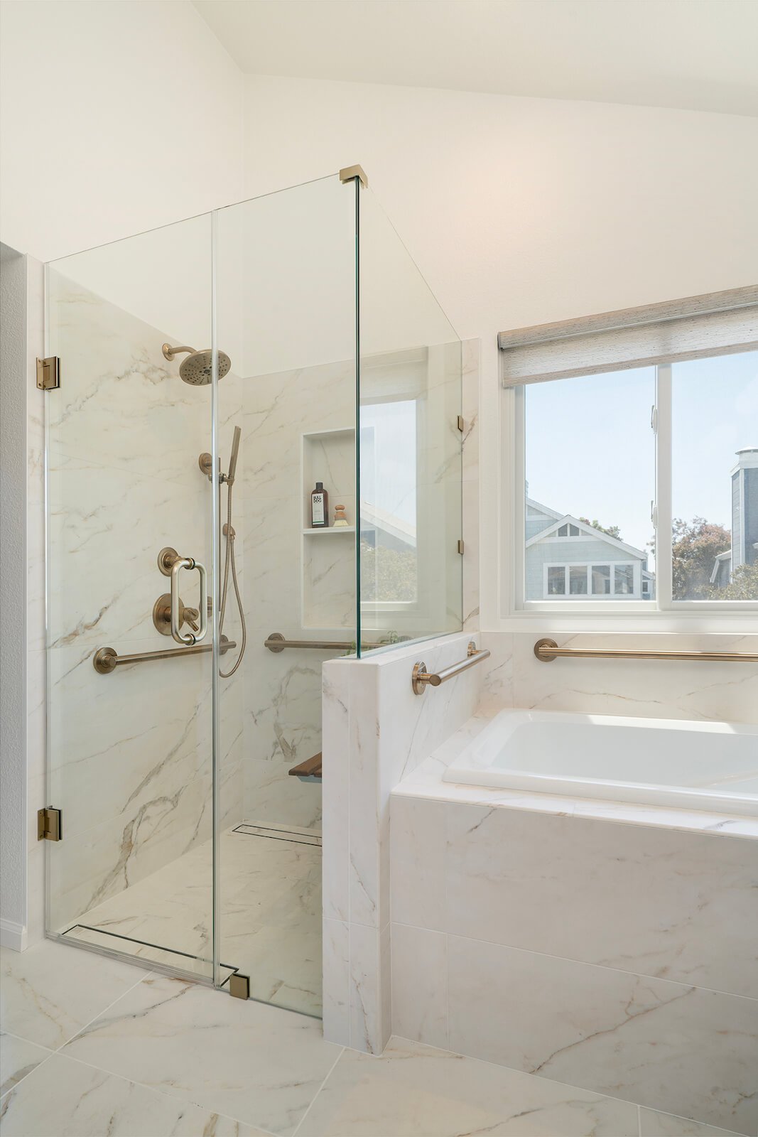 Sandpoint Berkeley Bathroom Carrara Marble Shower + Tub.jpg