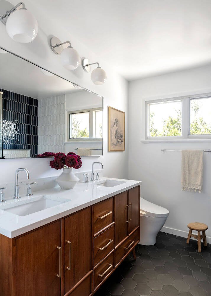 Sequoyah Oakland Midcentury Modern Bathroom Remodel - Teak Cabinetry.jpg