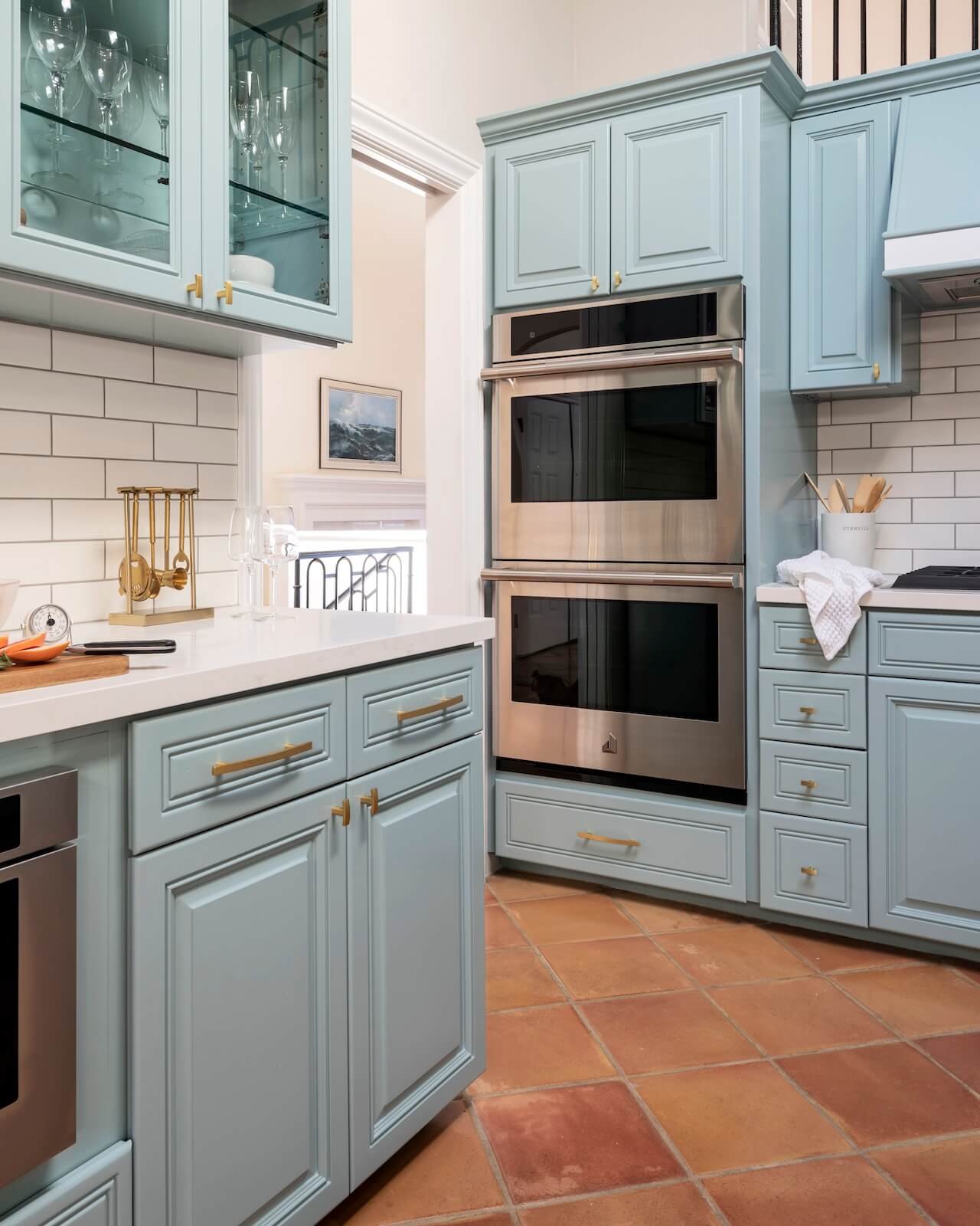 Windward Berkeley Kitchen Built-In Oven + Teal Cabinetry.jpg