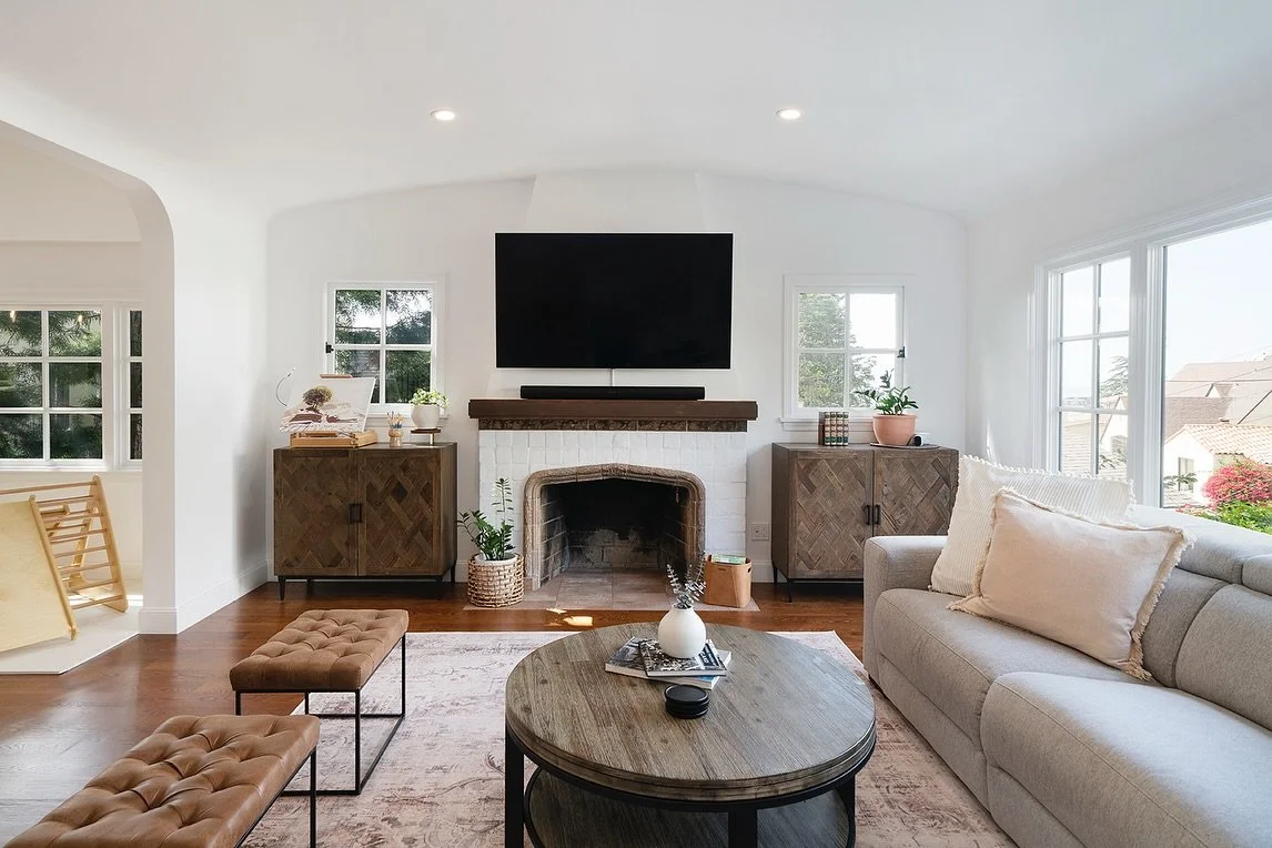 Our clients are ready for cozy nights by the fire in their newly remodeled living room. A warm inviting space designed with comfort and connection in mind. 💚