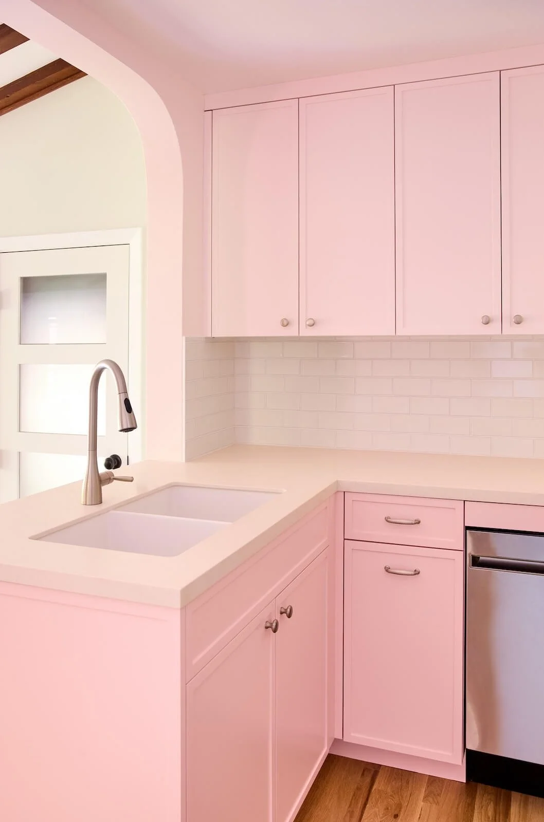 Twain Berkeley Kitchen Remodel - Pink Kitchen Cabinetry.jpg