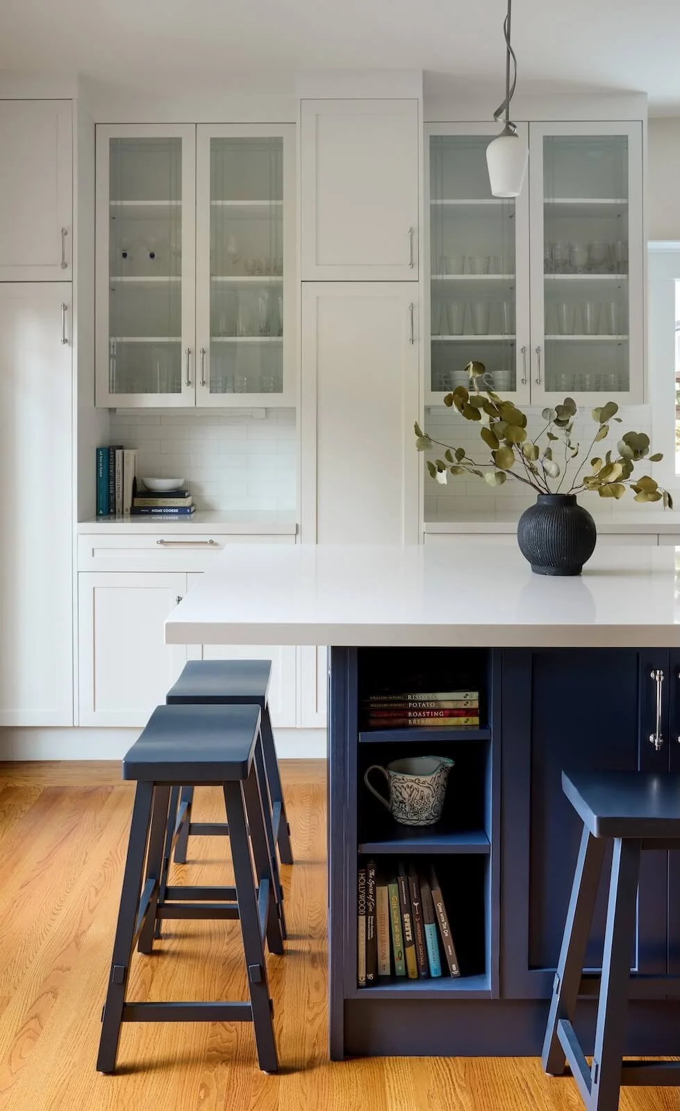 Ayala Oakland Kitchen Remodel - Blue Kitchen Island.jpg
