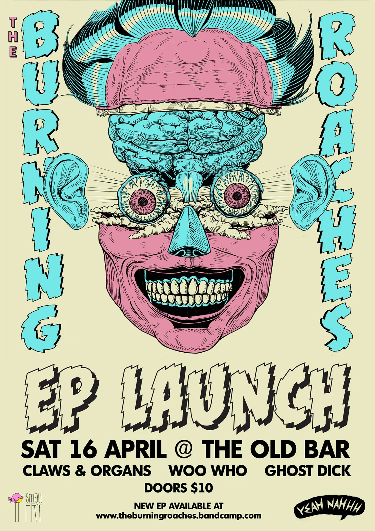 The Burning Roaches Gig Poster
