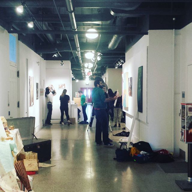 Hard at work getting our pieces ready.
