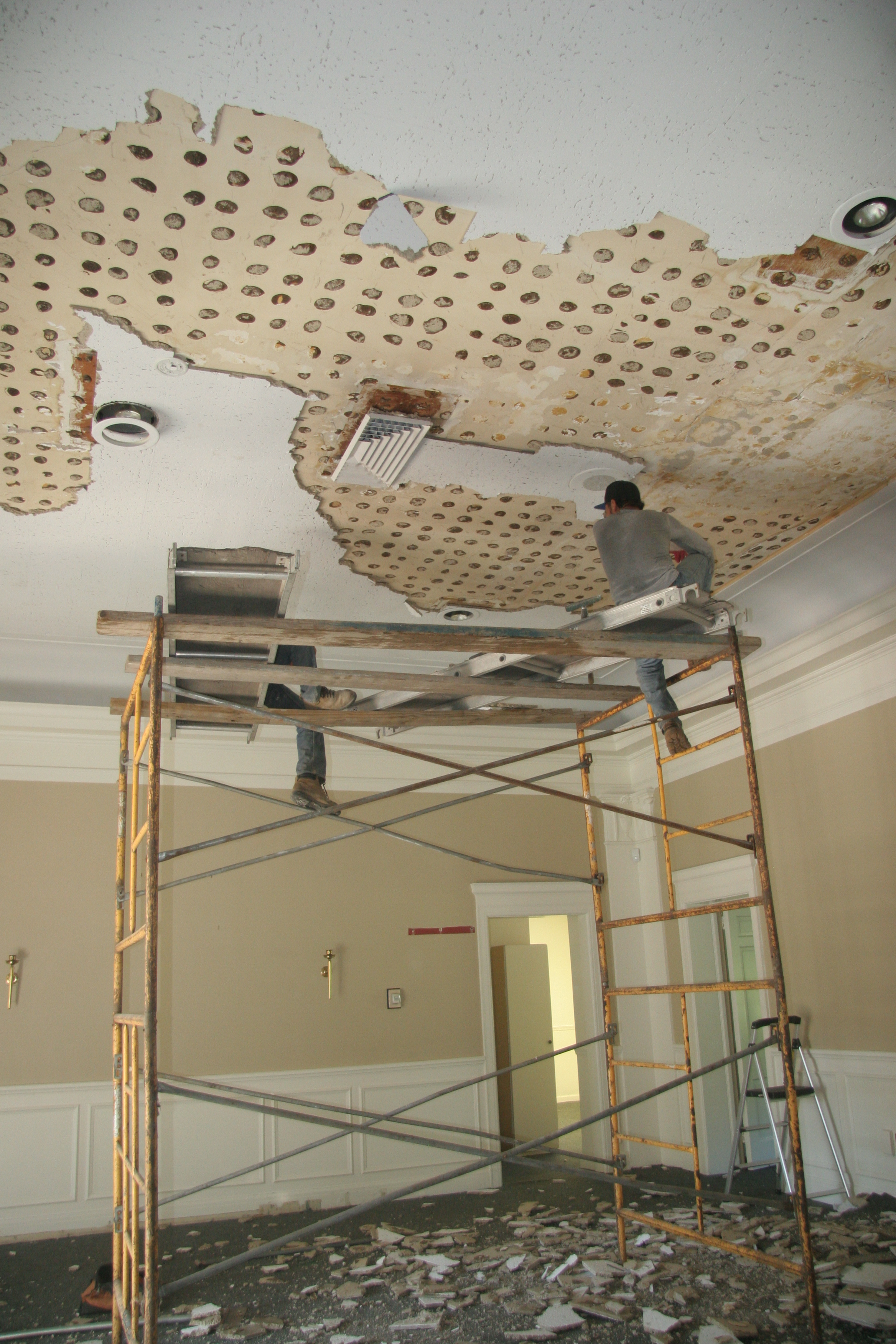Ceiling coming down