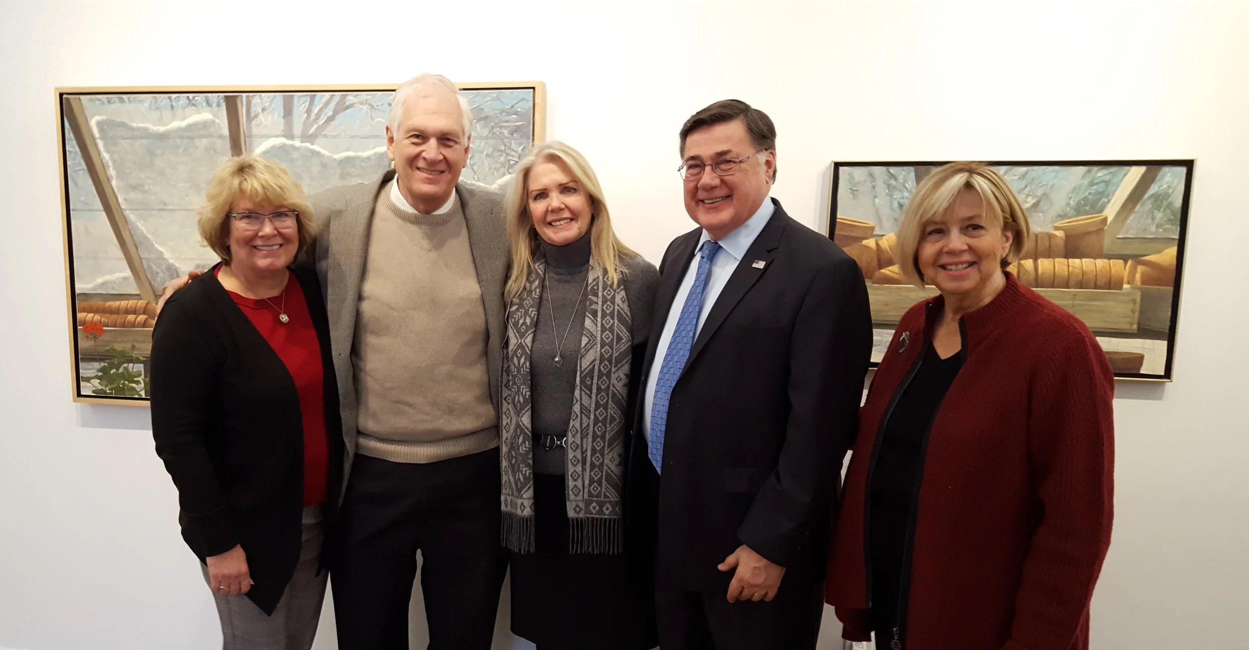 A visit to the Center from Steve Englebright, NY Assemblyman, and Ed Romaine, Brookhaven Town Supervisor with trustees, Carolyn Slawski, Lois Reboli and Colleen Hanson.
