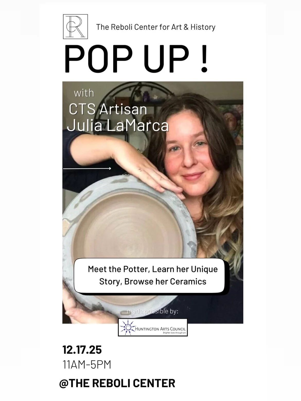  Pottery POP UP EVENT with Julia LaMarca! 