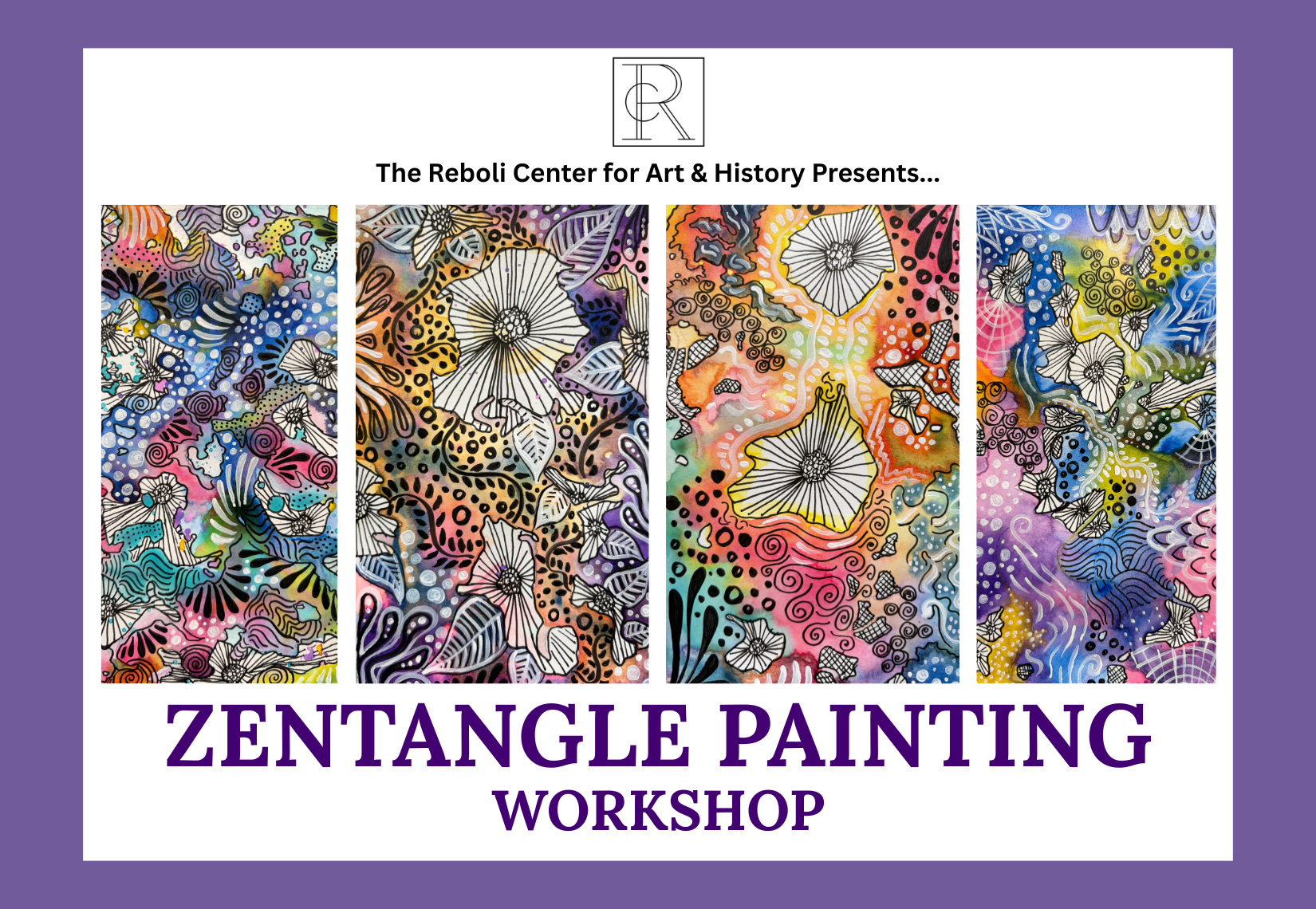 Zen Tangle Workshop | Mixed Media Meditative Painting 