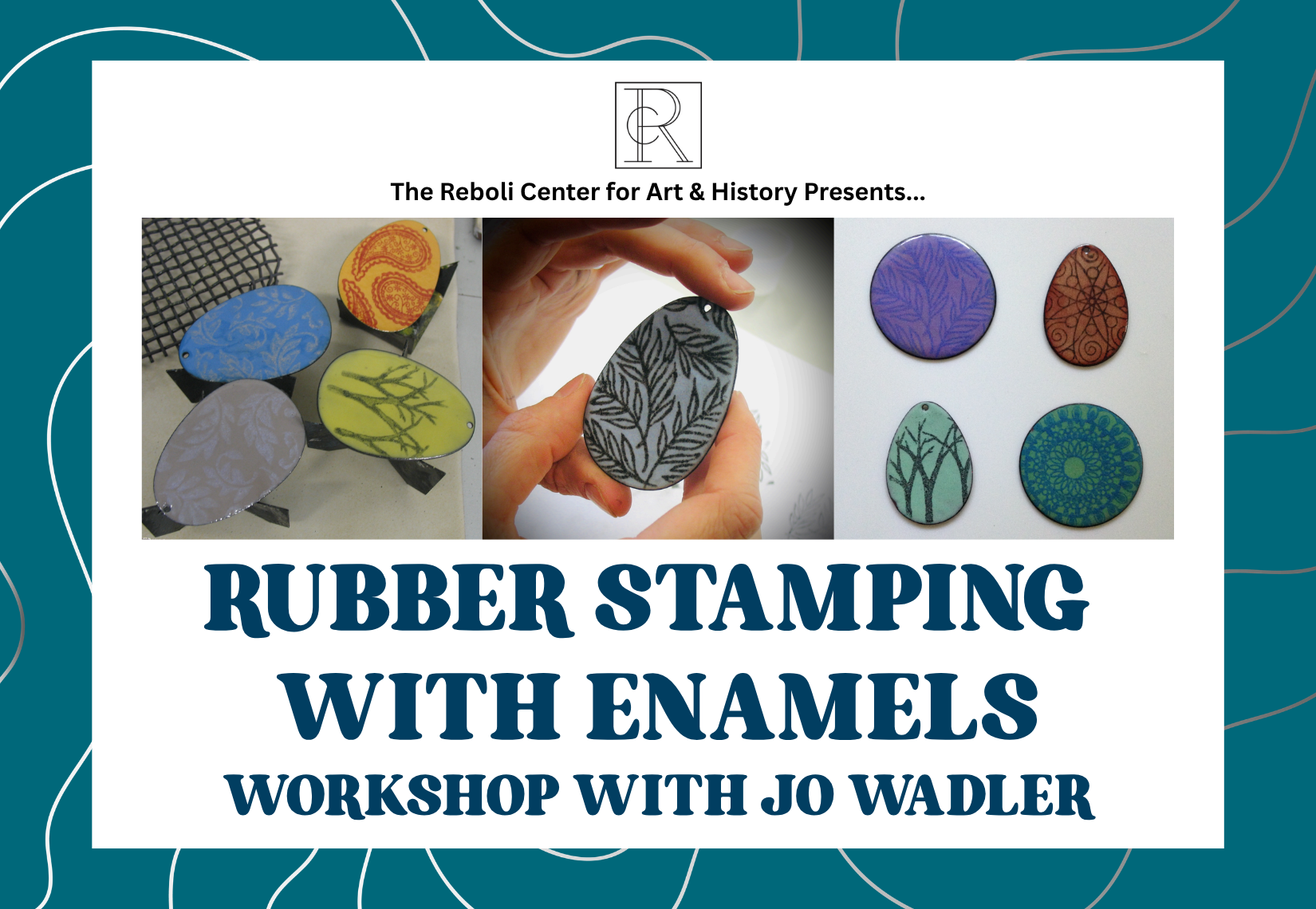 Make Your Own Pendant with Jo Wadler! Rubber Stamping with Enamel Workshop