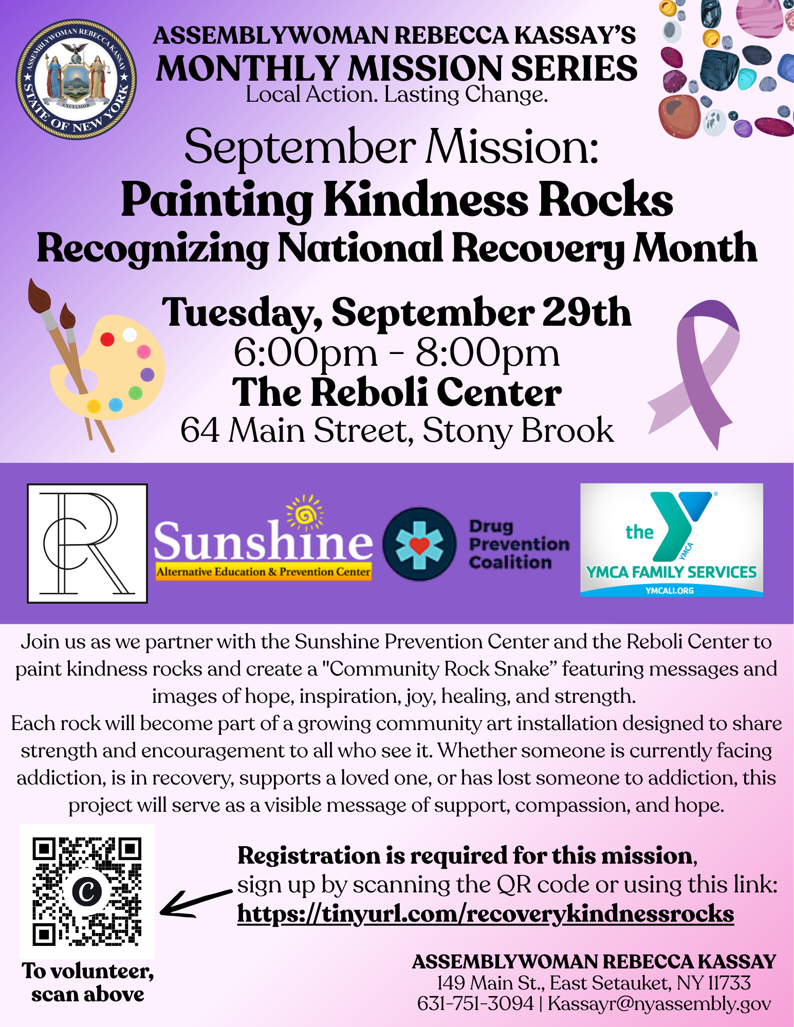 Paint a Kindness Rock at The Reboli Center!