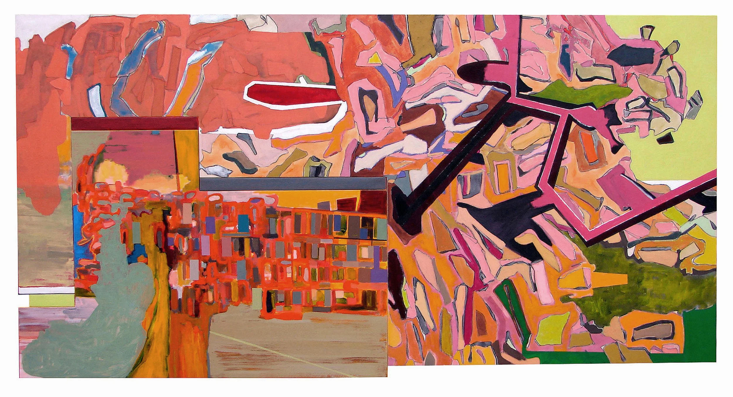 Leaning and Learning 45 x 86"