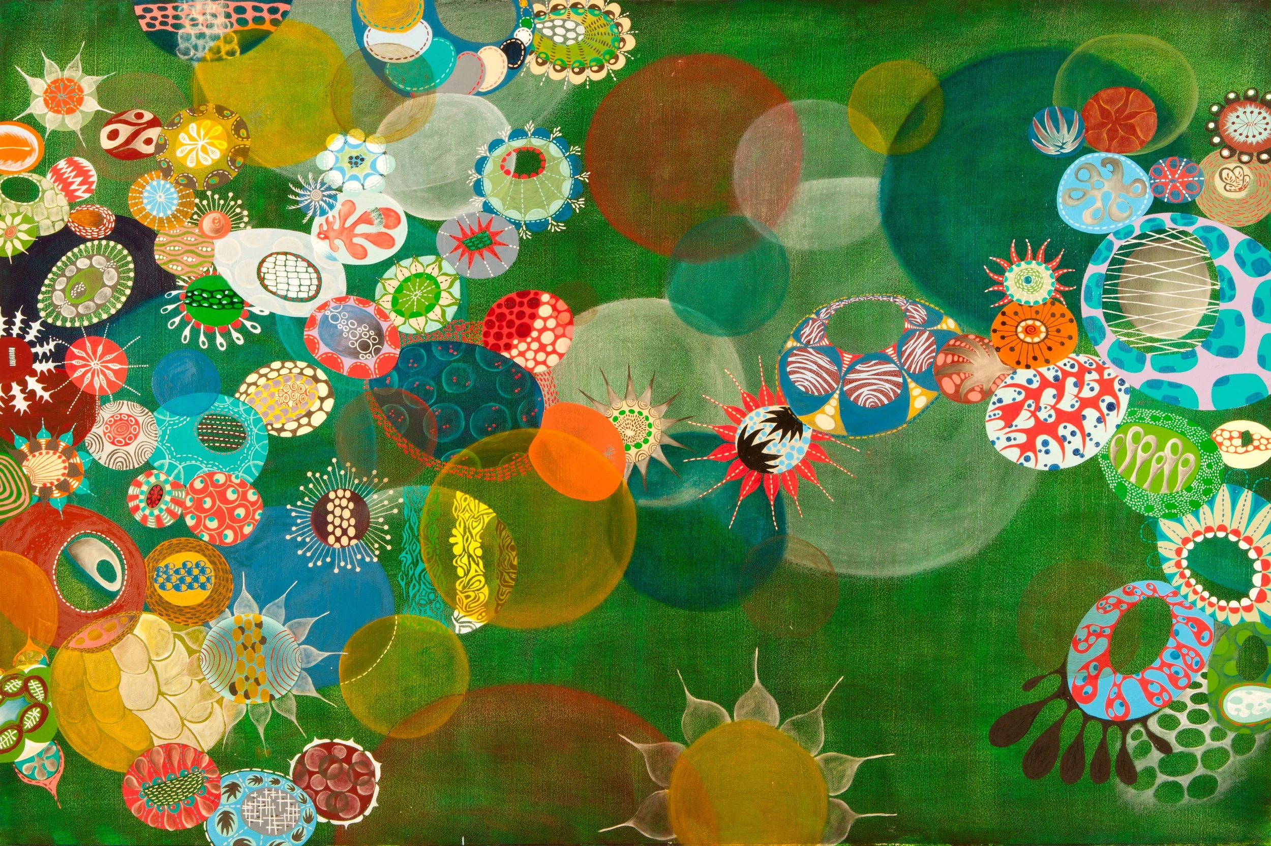 Links, 41 x 60" Oil on paper