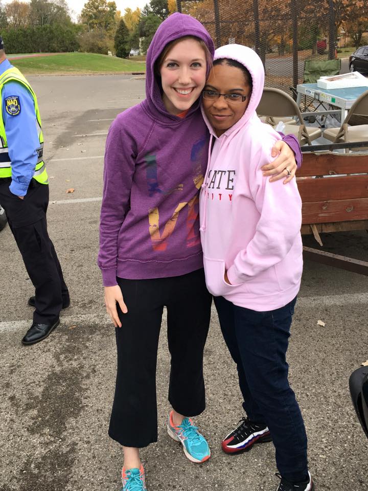 Me and my beautiful sister, Porsche at the graffiti clean up.