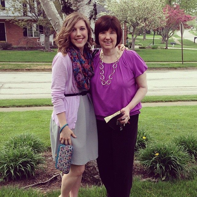 Mother's Day, 2014. The day I told my mom I was pregnant with our first baby!