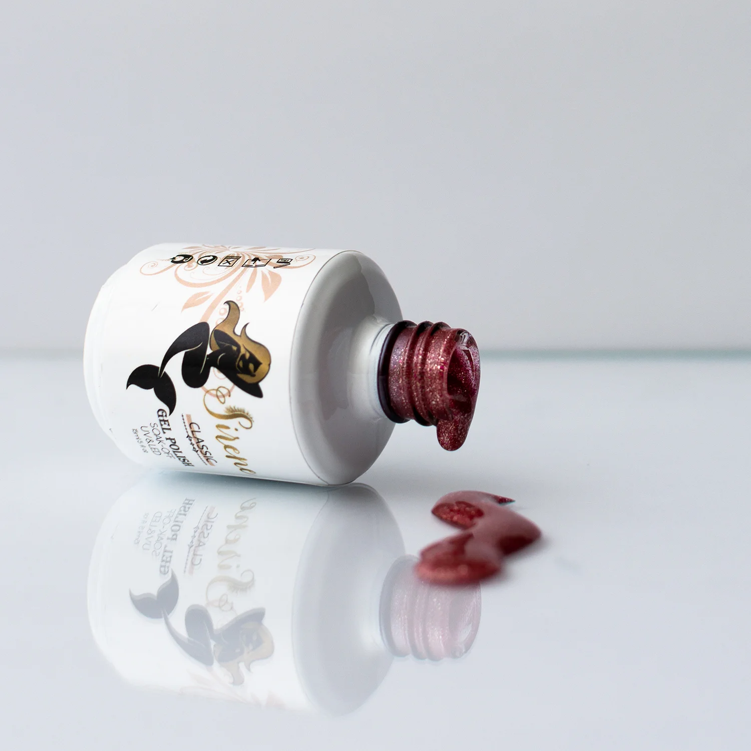 Sirene Classic Scarlet Glitter Gel Polish 232