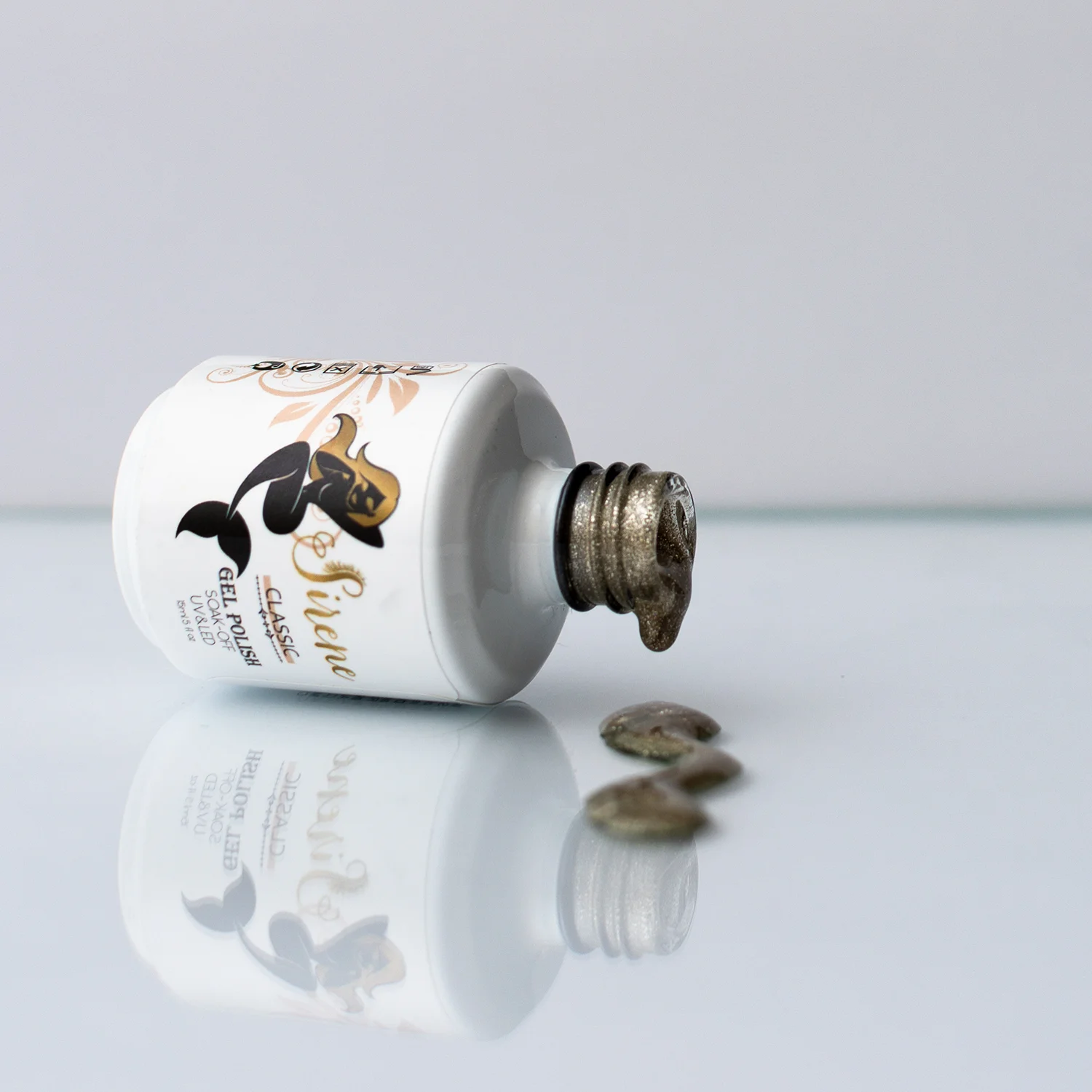 Sirene Classic Deep Gold Glitter Gel Polish 248