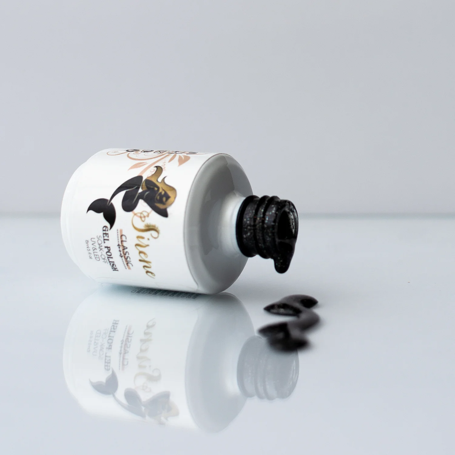 Sirene Classic Black Sparkle Gel Polish 367