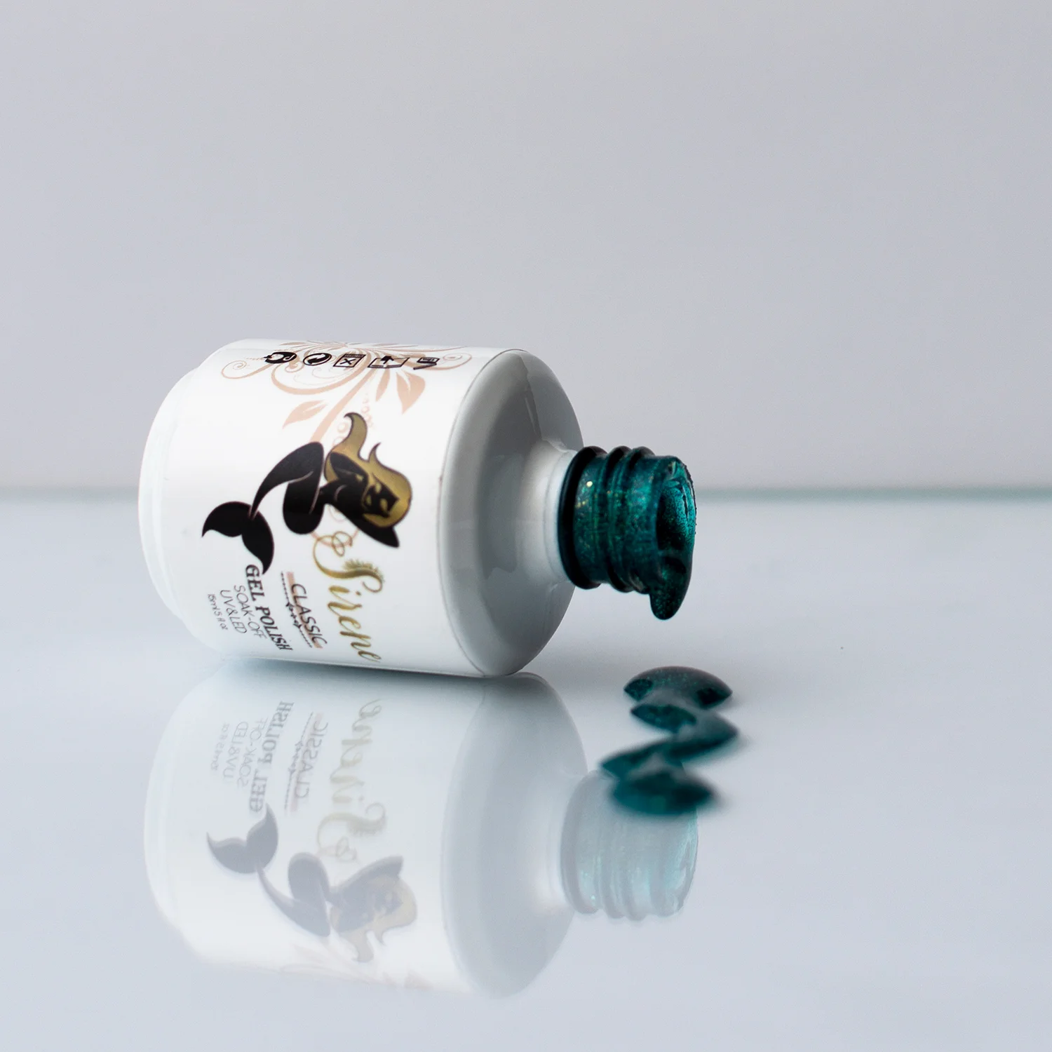 Sirene Classic Teal Glitter Gel Polish 433