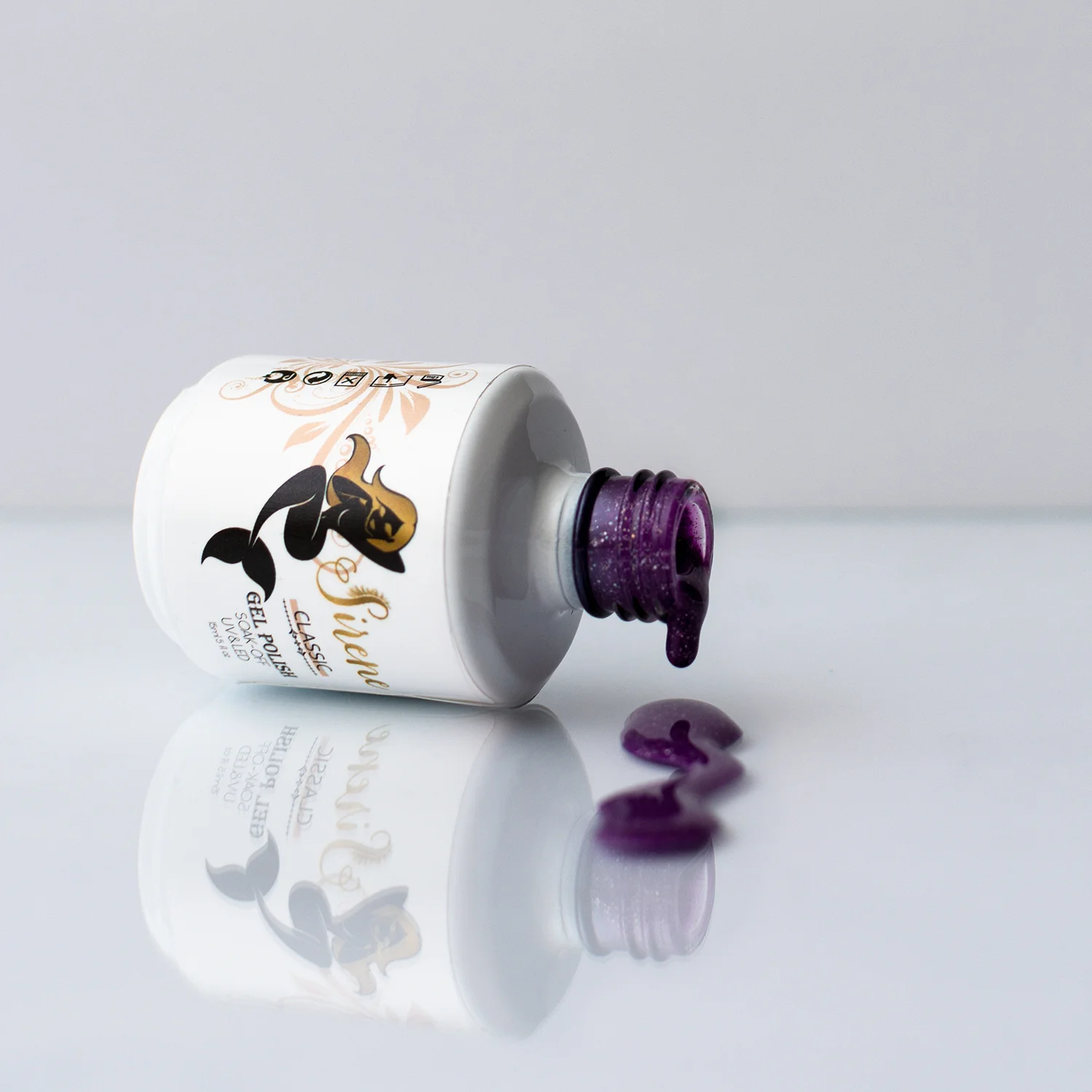 Sirene Classic Deep Purple Glitter Gel Polish 469