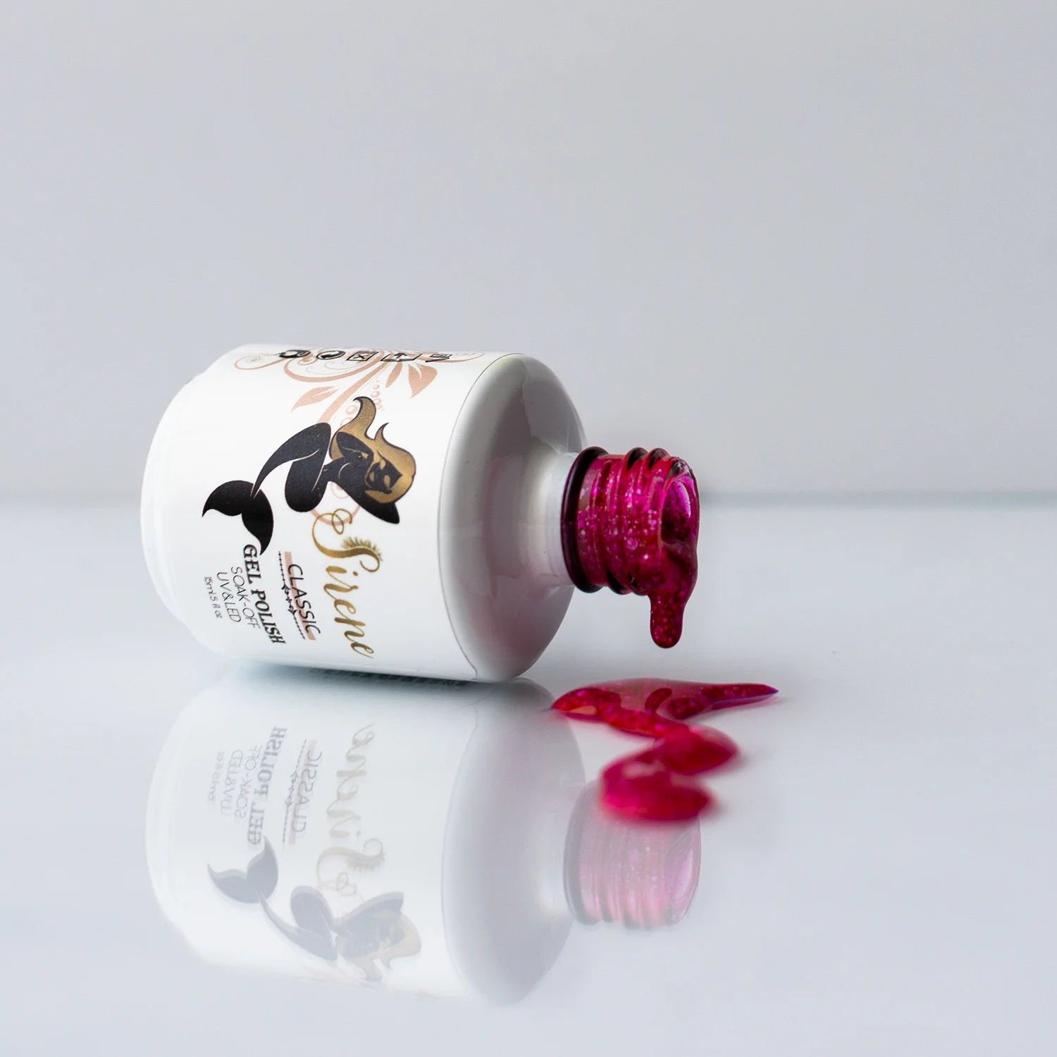 Sirene Classic Barbie Pink Glitter Gel Polish 707