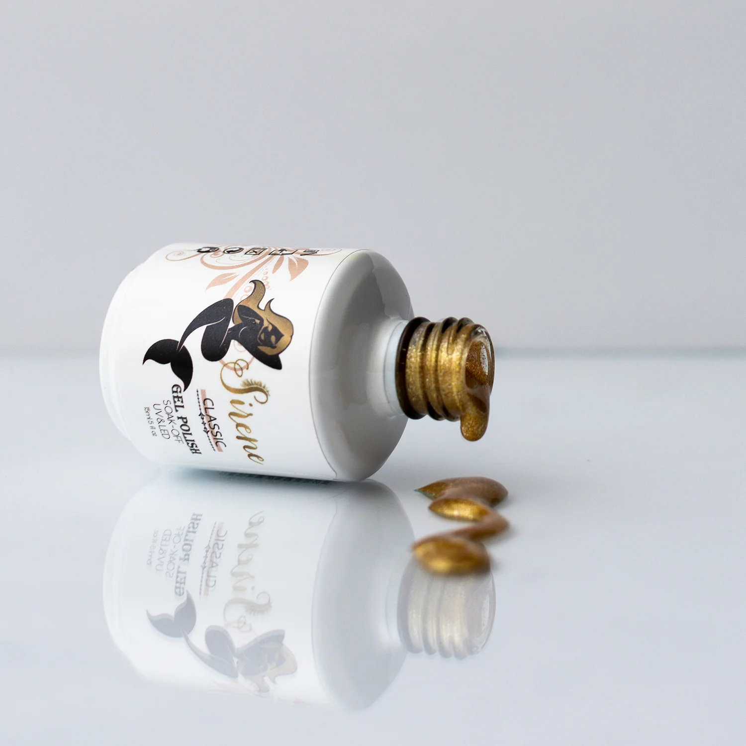 Sirene Classic Yellow Gold Glitter Gel Polish 773