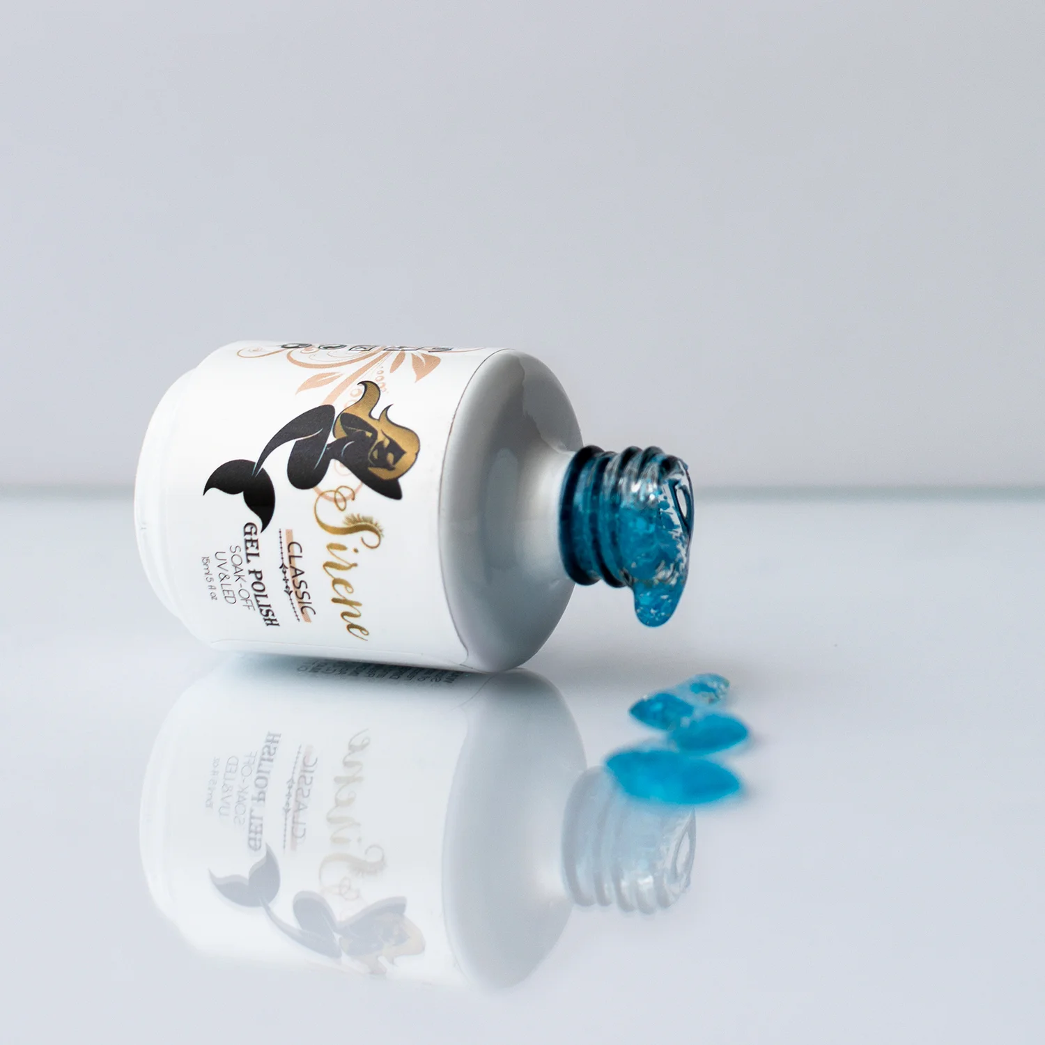 Sirene Classic Pastel Blue Glitter Gel Polish 814