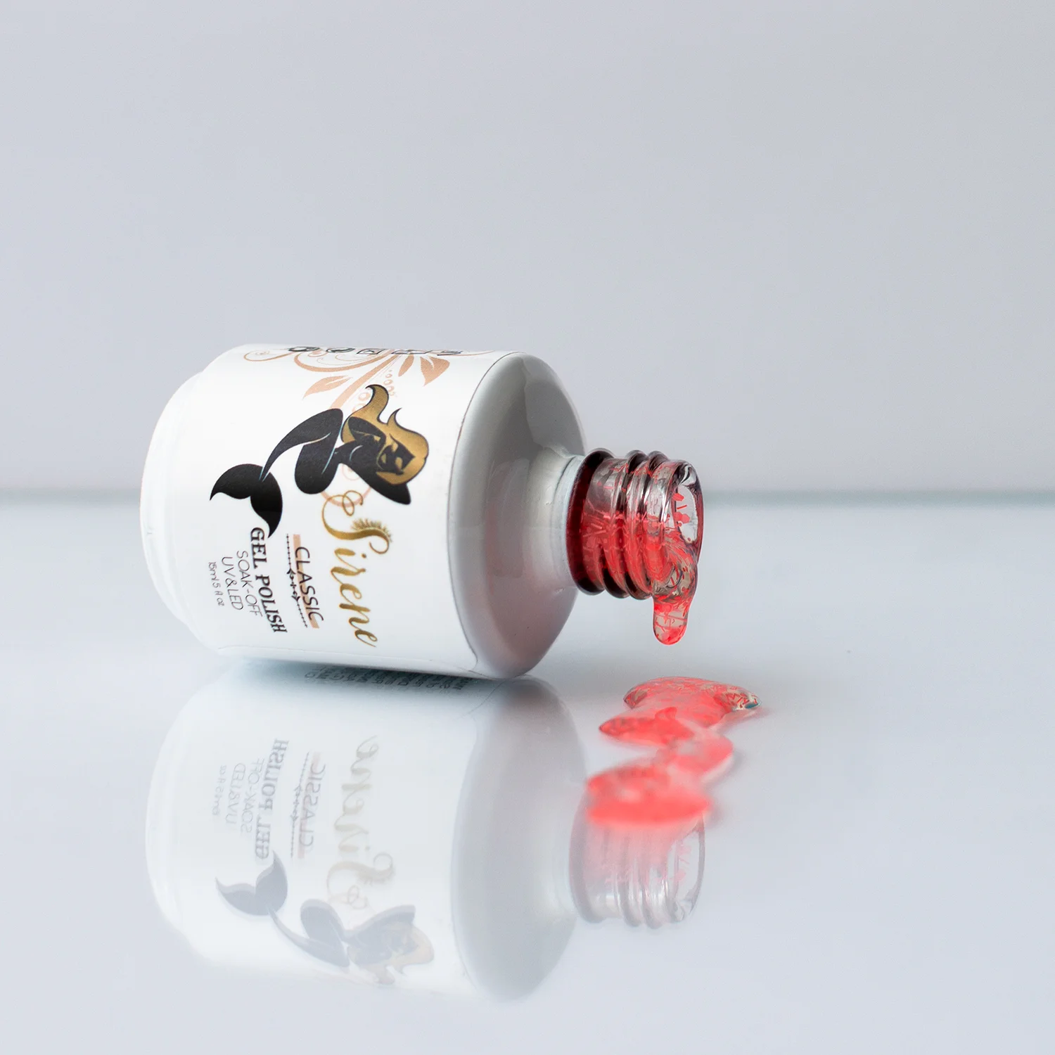 Sirene Classic Neon Orange Clear Gel Polish 820