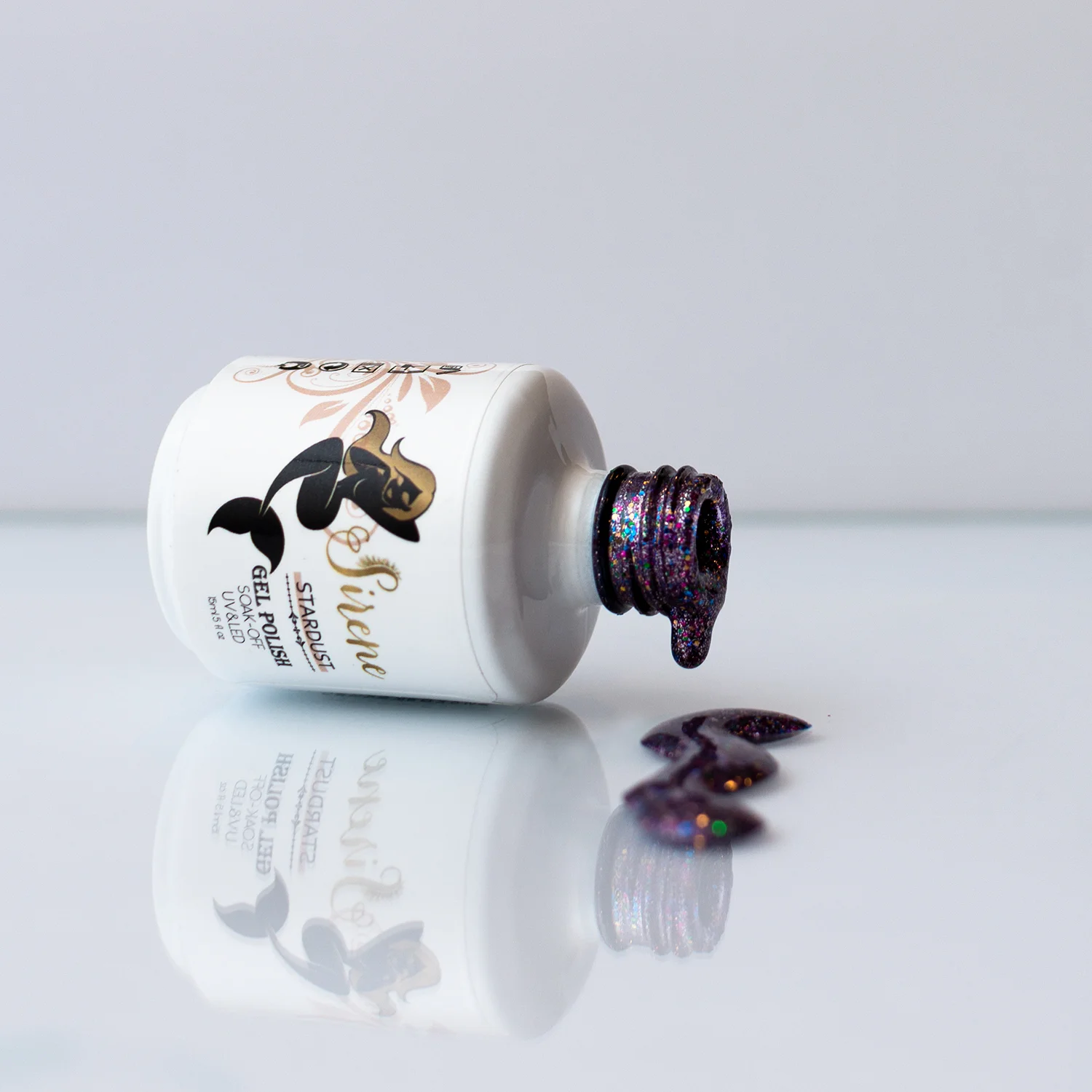 Sirene Stardust Purple Rainbow Glitter Gel Polish 6618