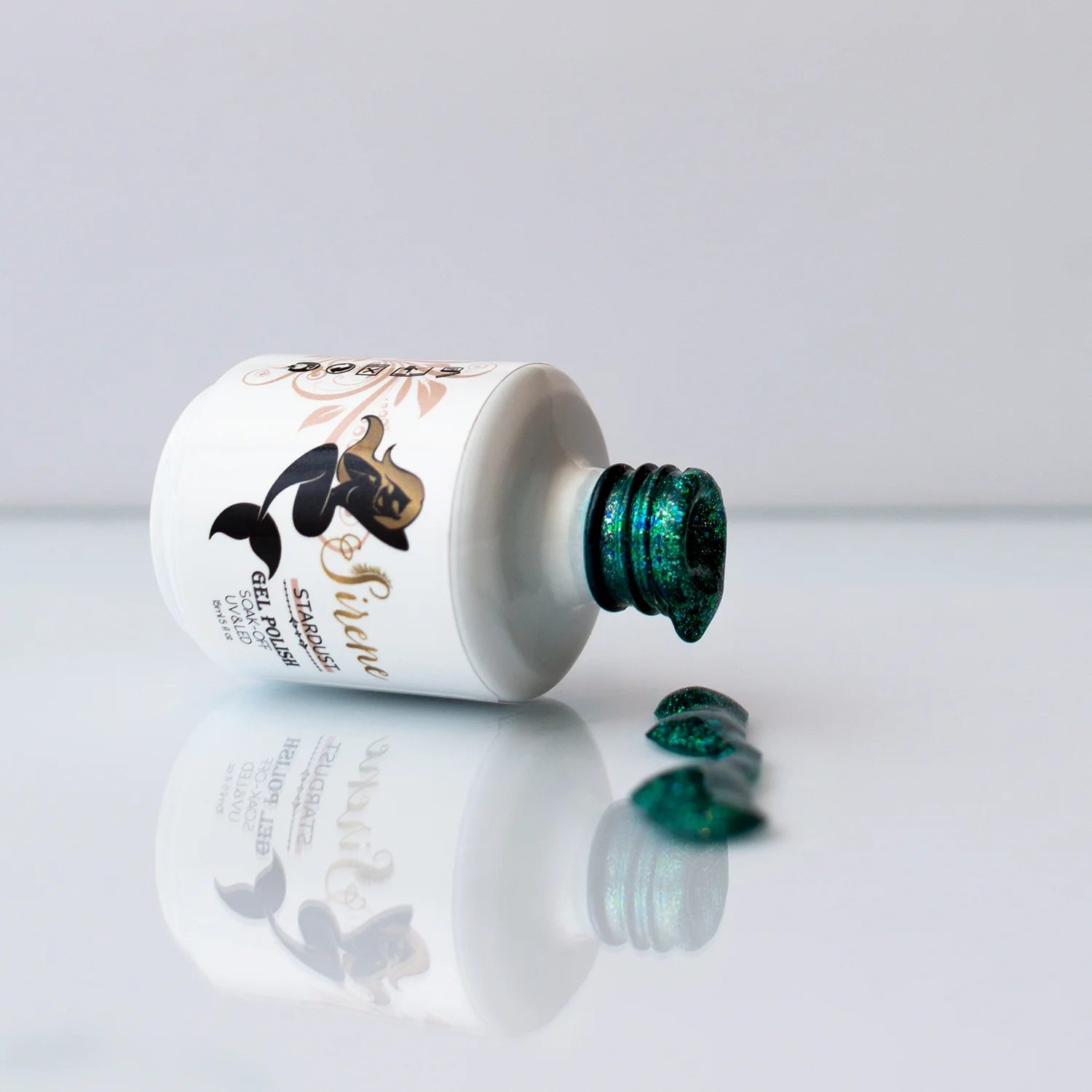 Sirene Stardust Deep Teal Glitter Gel Polish 6619